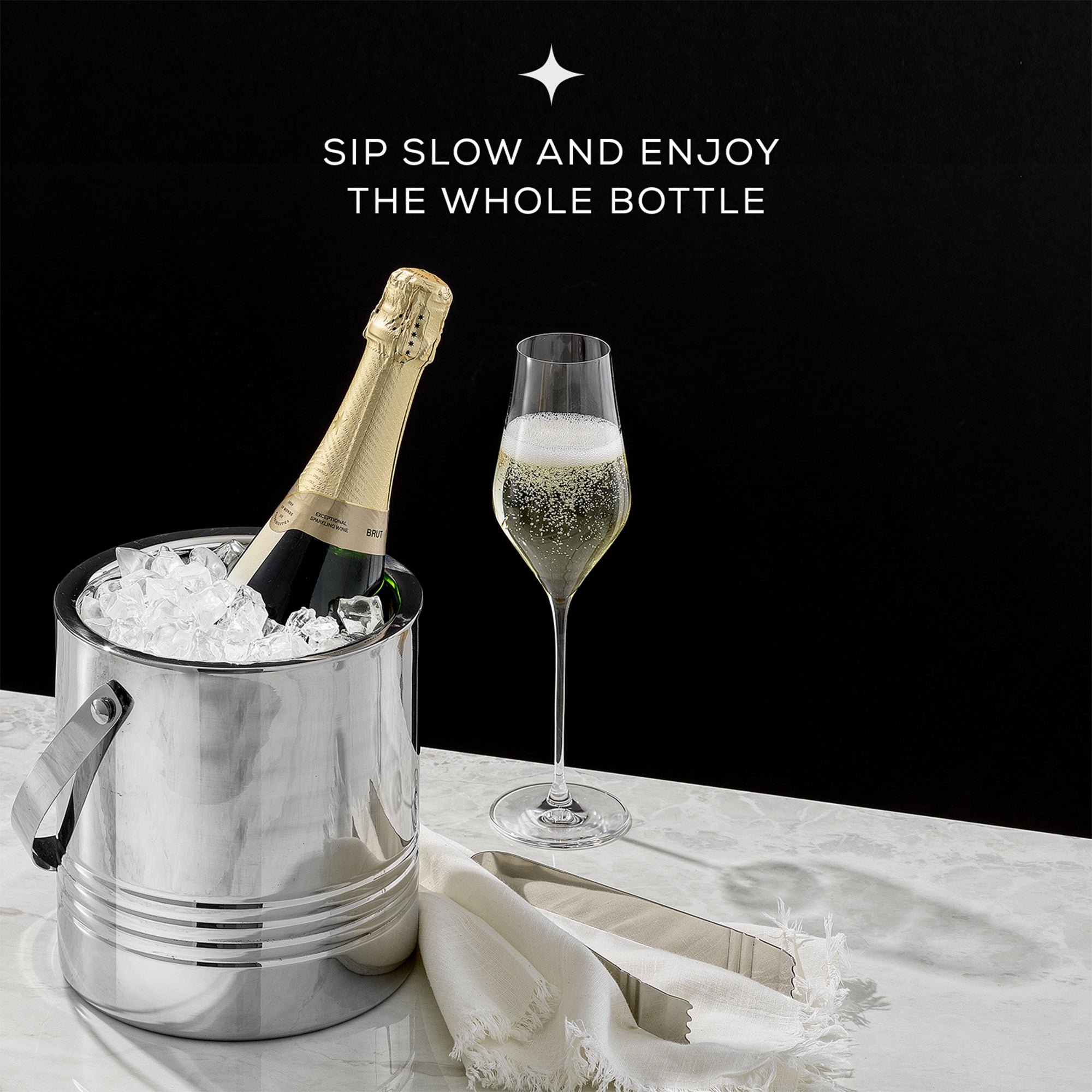 JoyJolt 3L Steel Ice Bucket: Strainer & Tongs