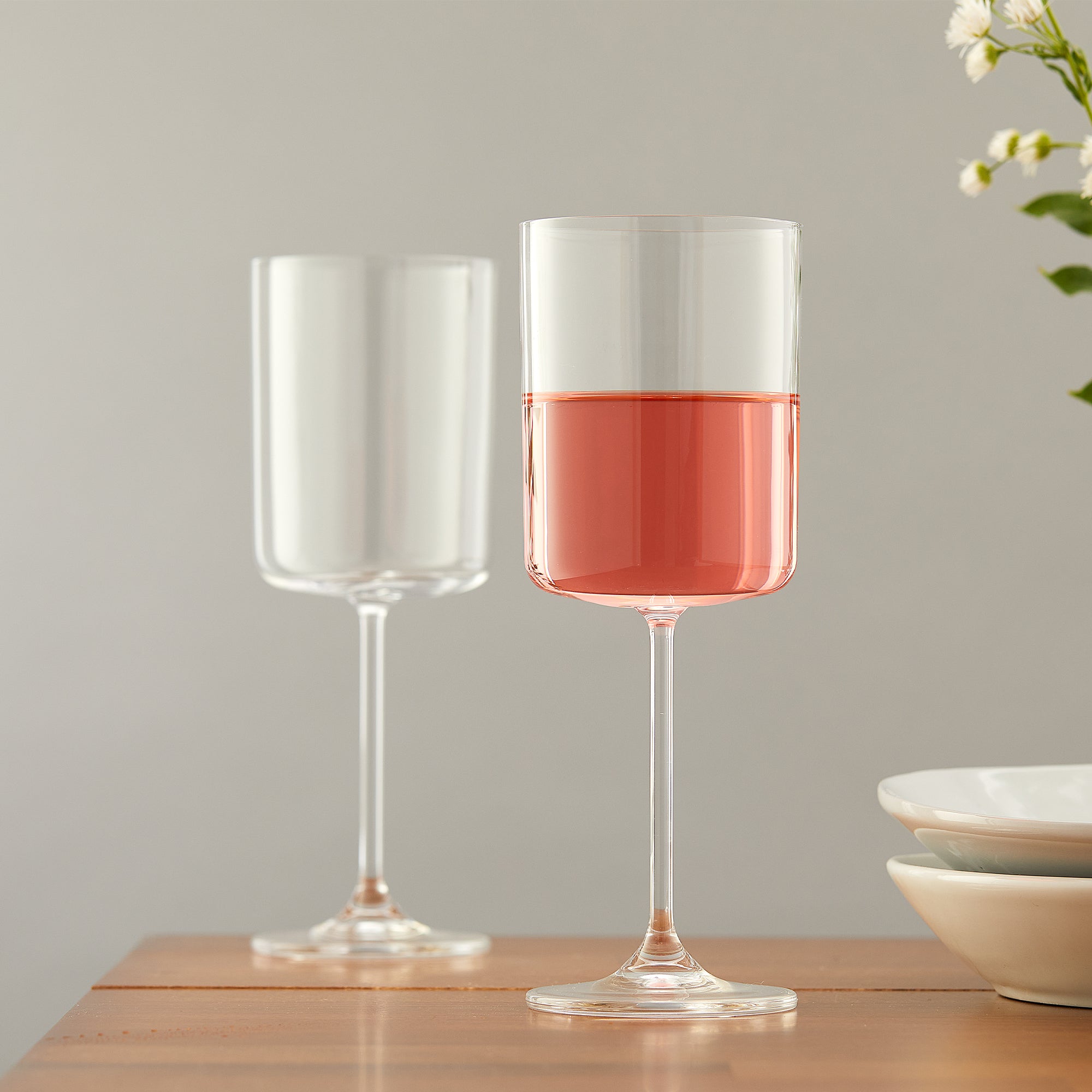 Claire White Wine Glasses