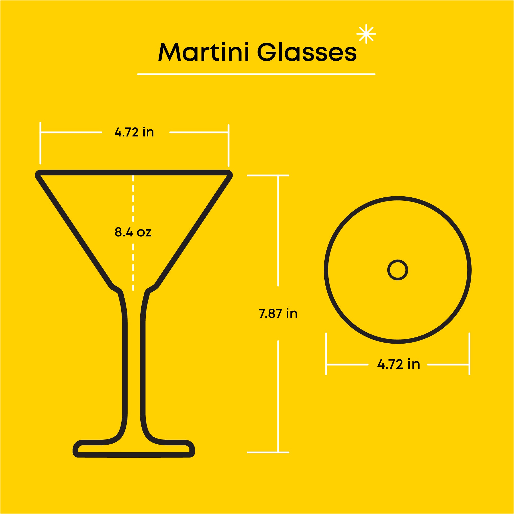Olivia Premium Martini Glasses