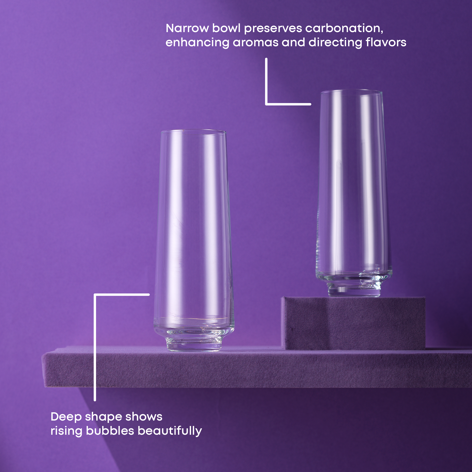 Sidney Stemless Champagne Flutes