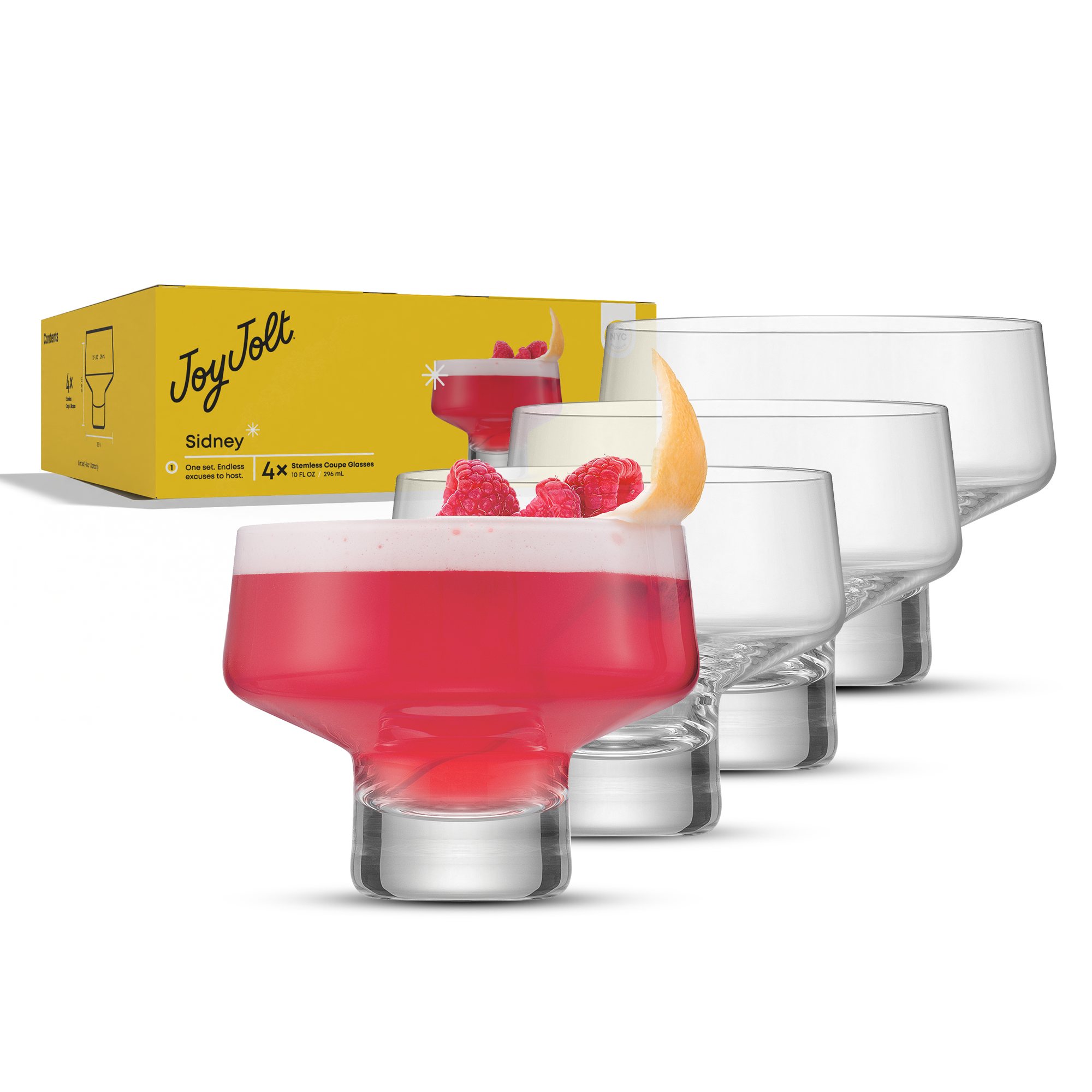 Sidney Stemless Coupe Glasses