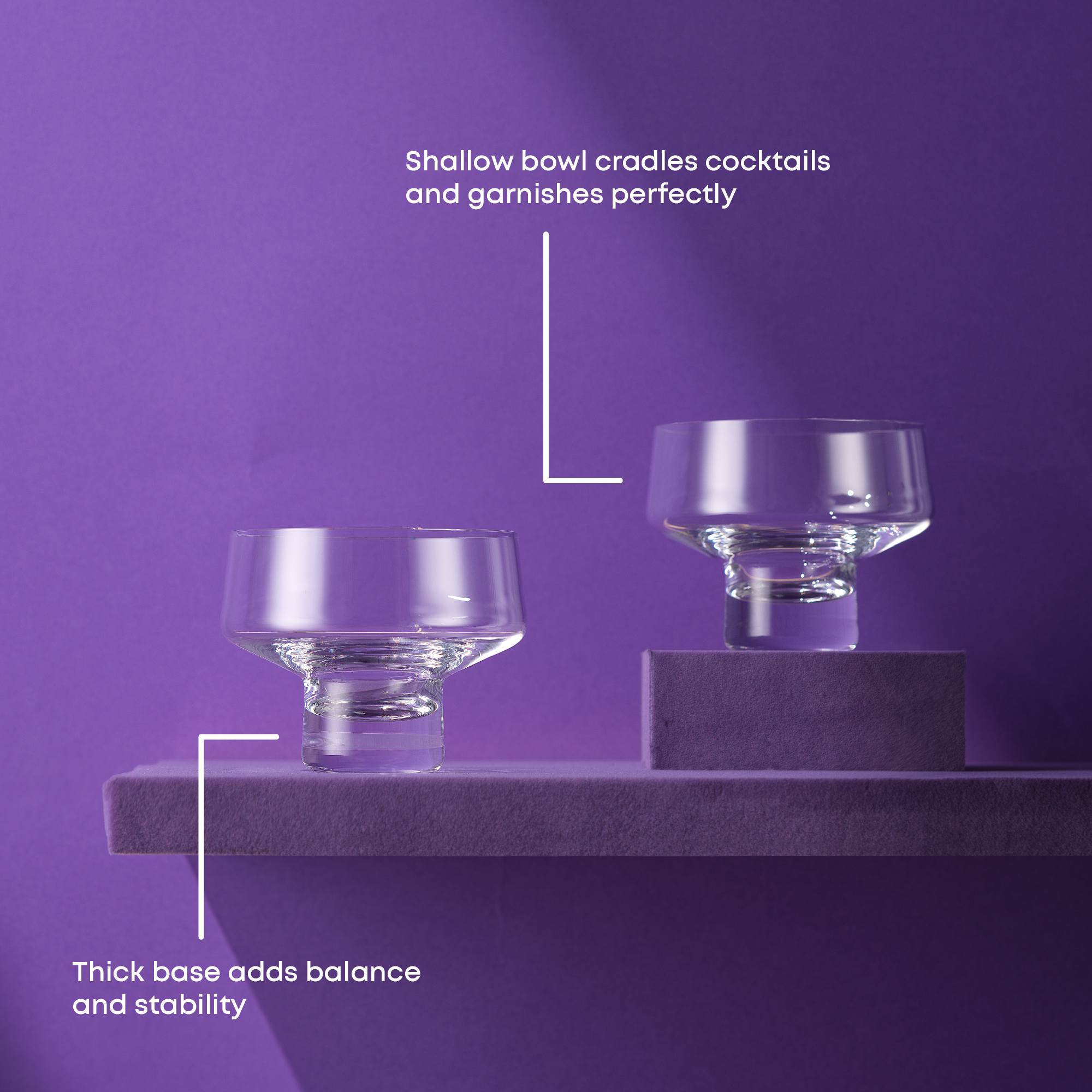 Sidney Stemless Coupe Glasses