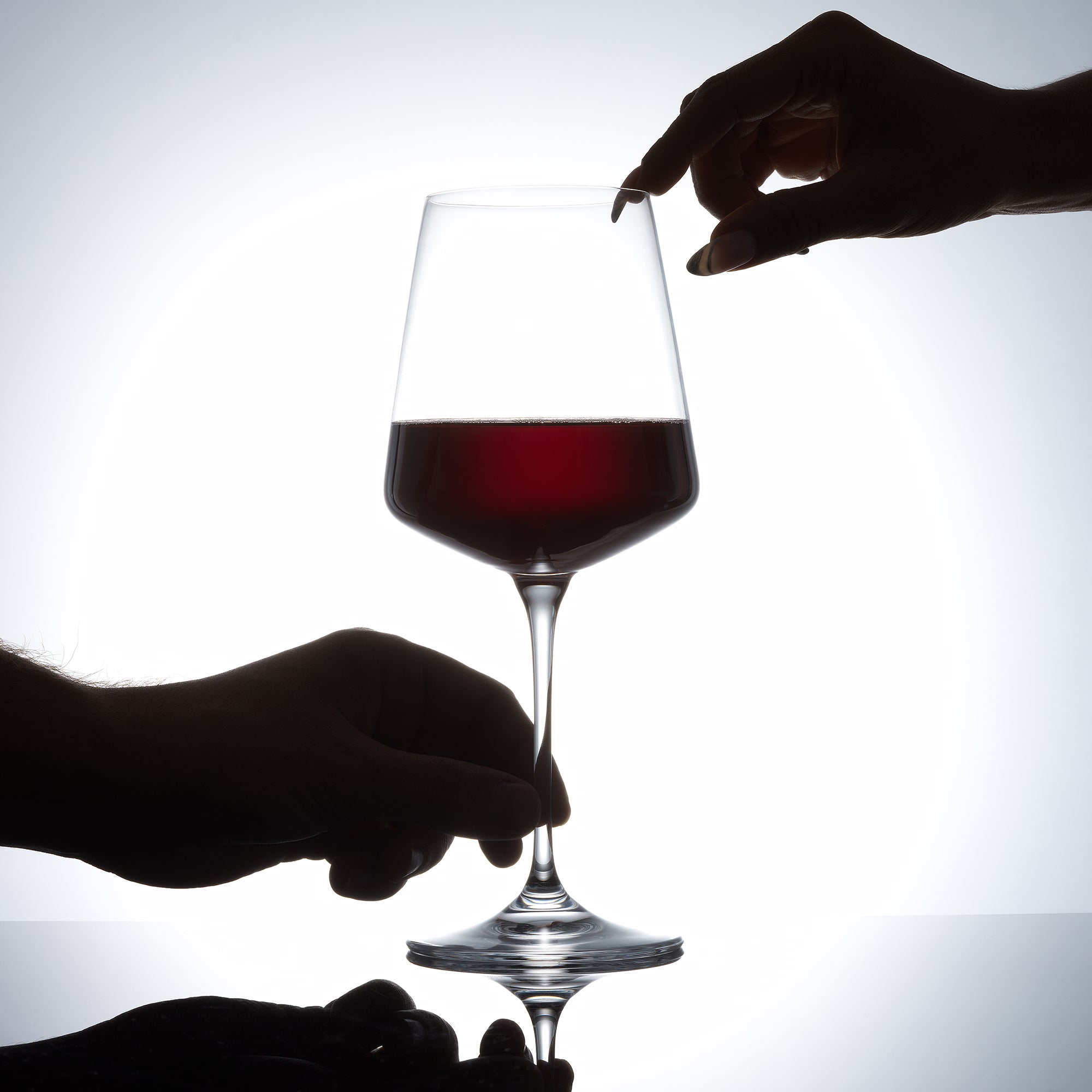 Sidney 8-Piece Red and White Wine Glass Set