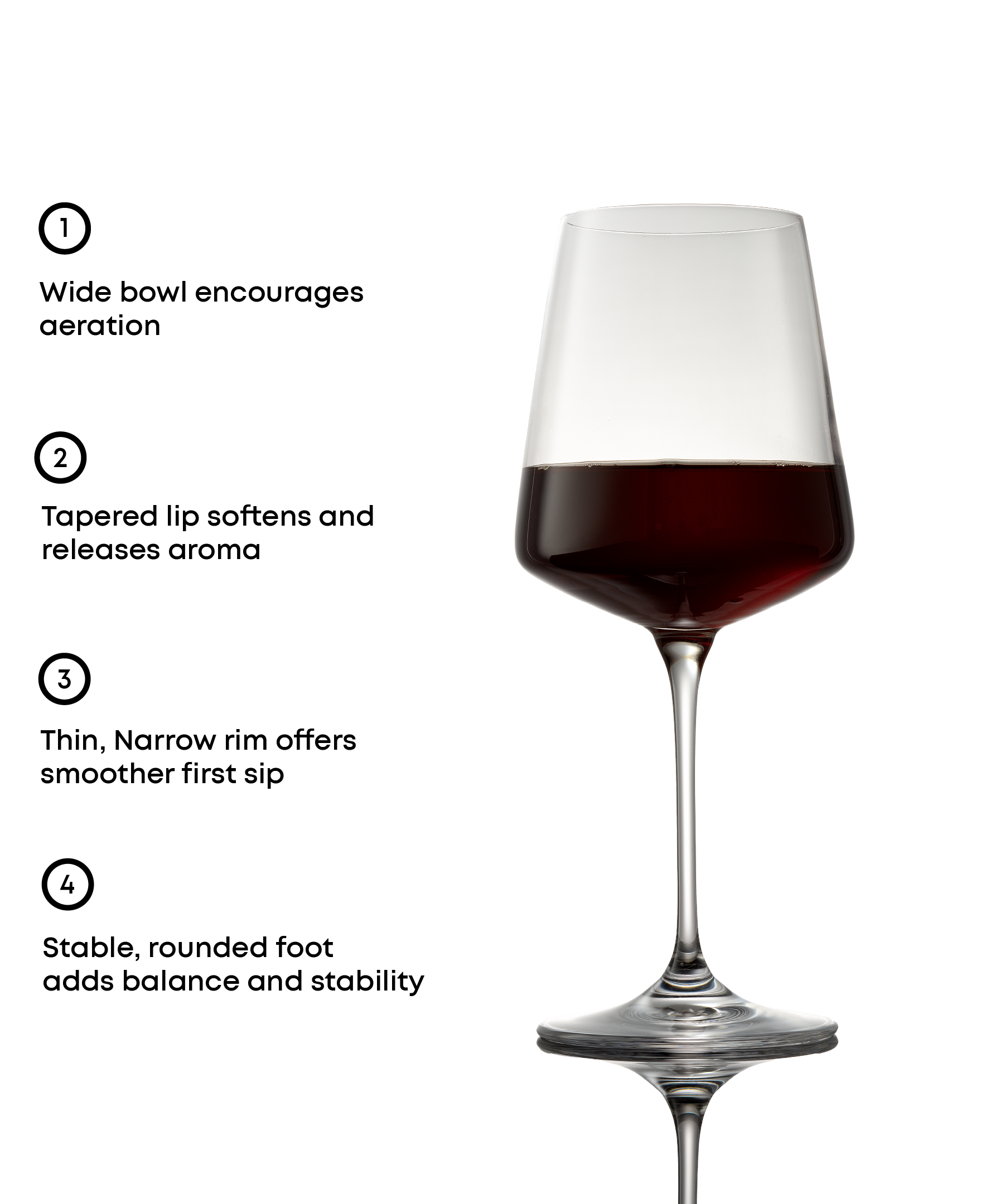 Sidney 8-Piece Red and White Wine Glass Set