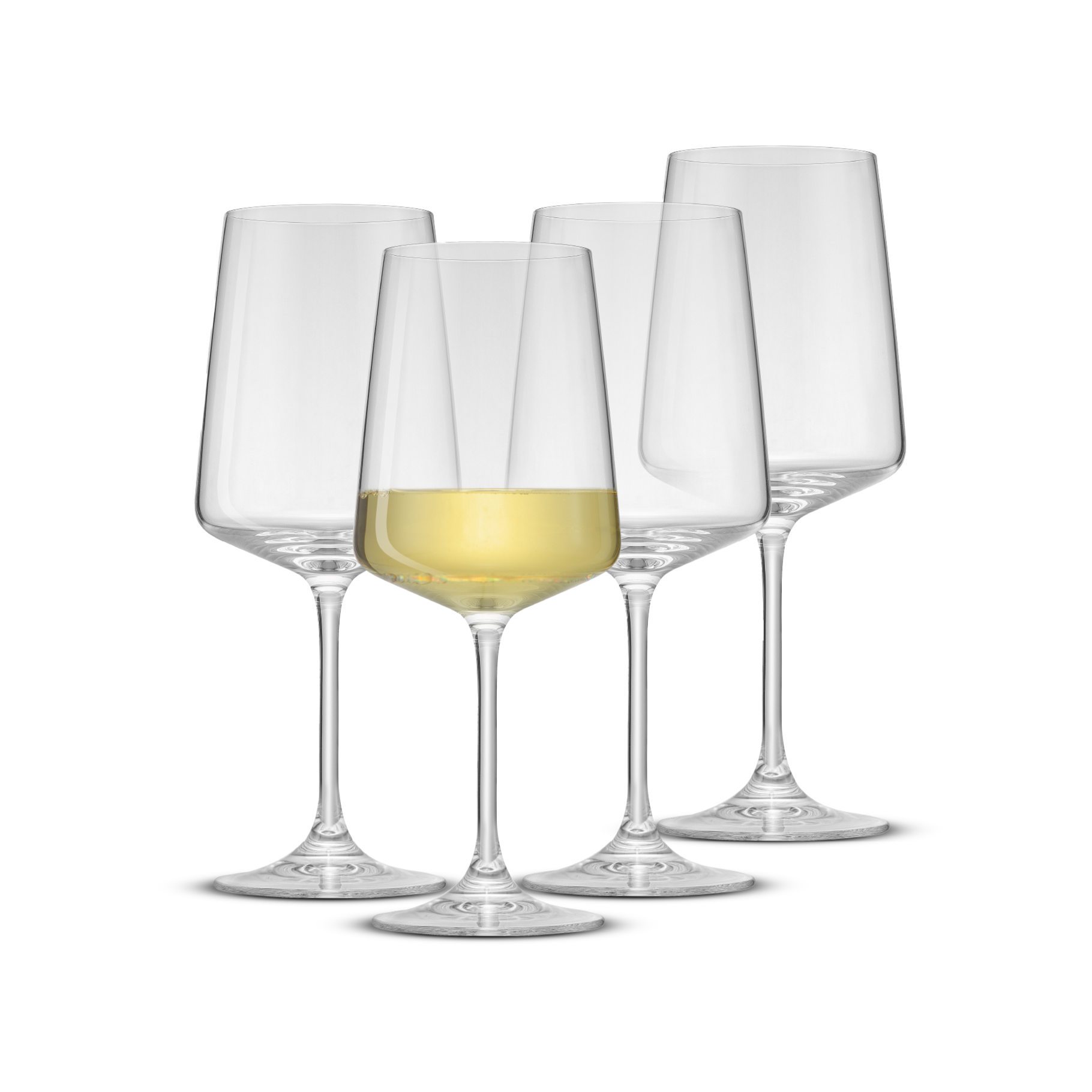 Sidney White Wine Glasses, 17 oz / Smoke / Set of 4