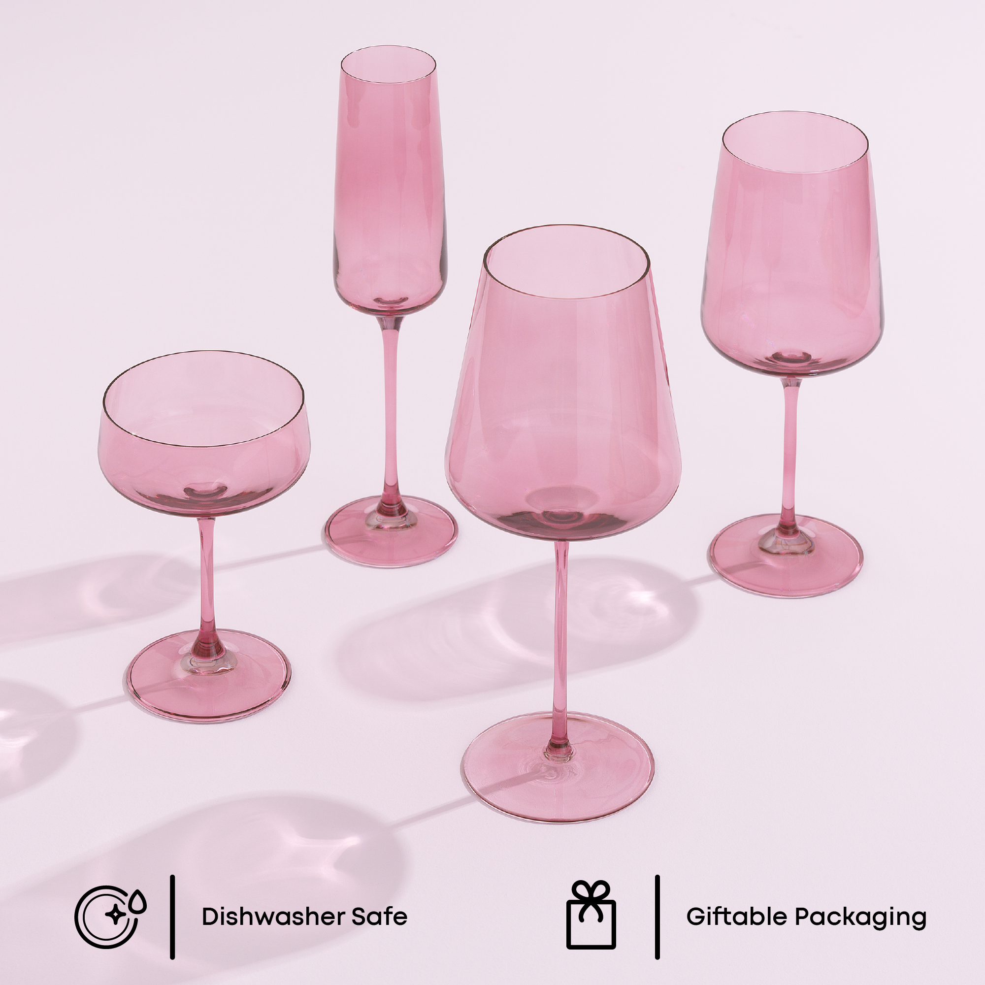Sidney 16-Piece Blush Stemware Entertaining Set