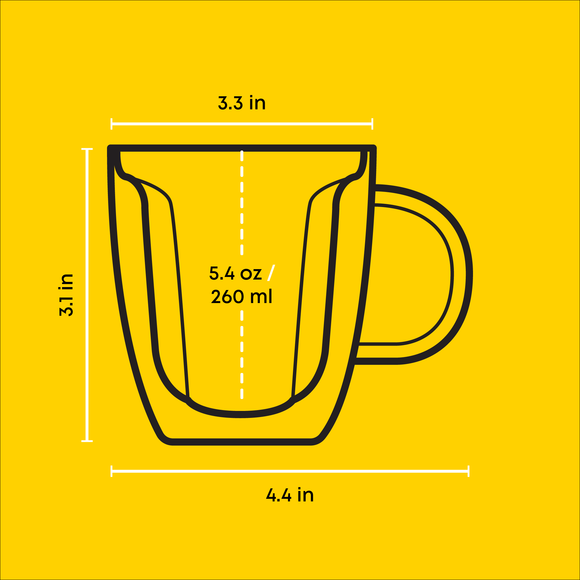 Disney Mickey Mouse 3D Double Wall Glasses