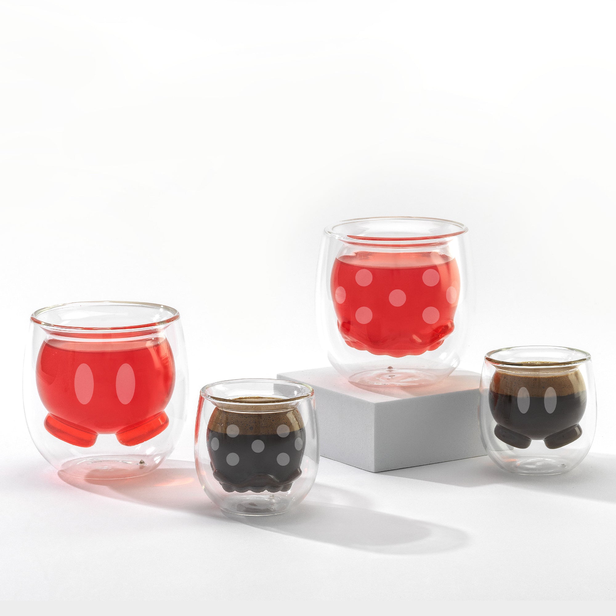 Disney Mickey Pants & Minnie Skirt Double Wall Mugs