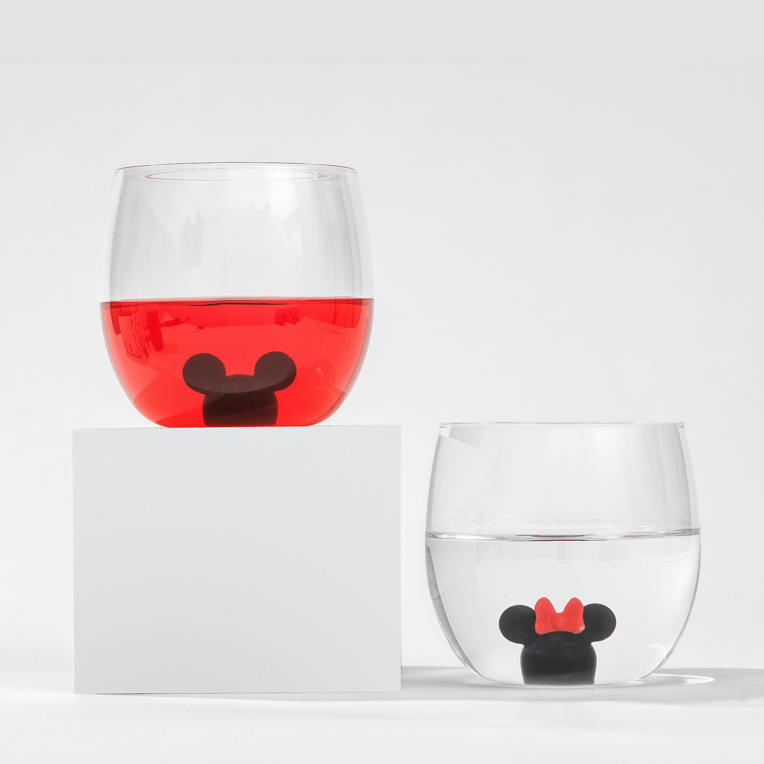 Disney Mickey & Minnie 3D Icon Short Glass Set