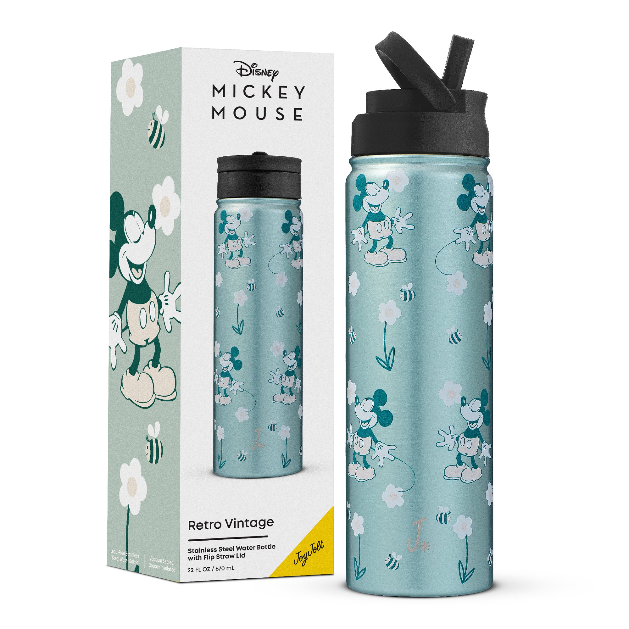 Disney Retro Vintage Mickey Mouse Stainless Steel Water Bottle