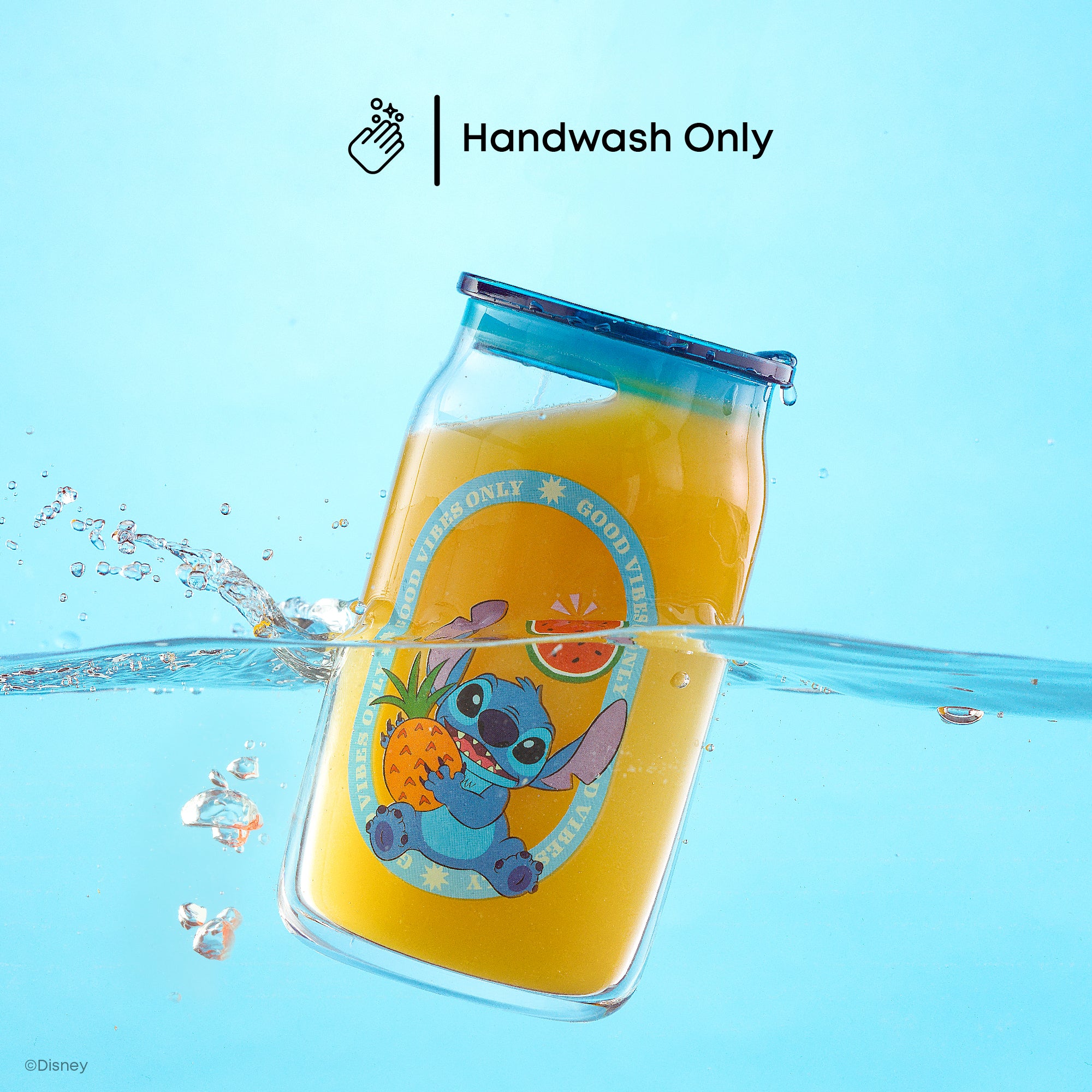 Disney Stitch Island Vibes Tumbler Glasses with Lids & Straws