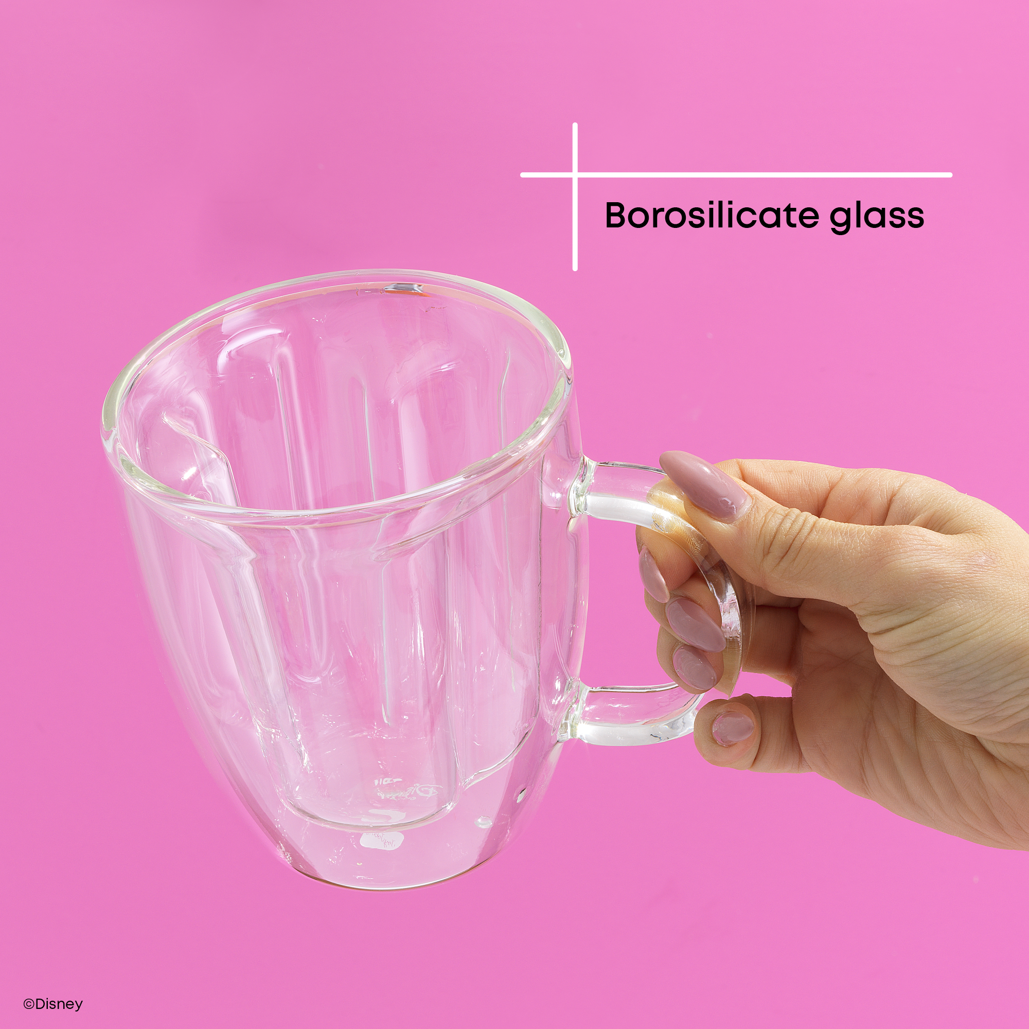 Disney Minnie Mouse 3D Double Wall Glass Mugs