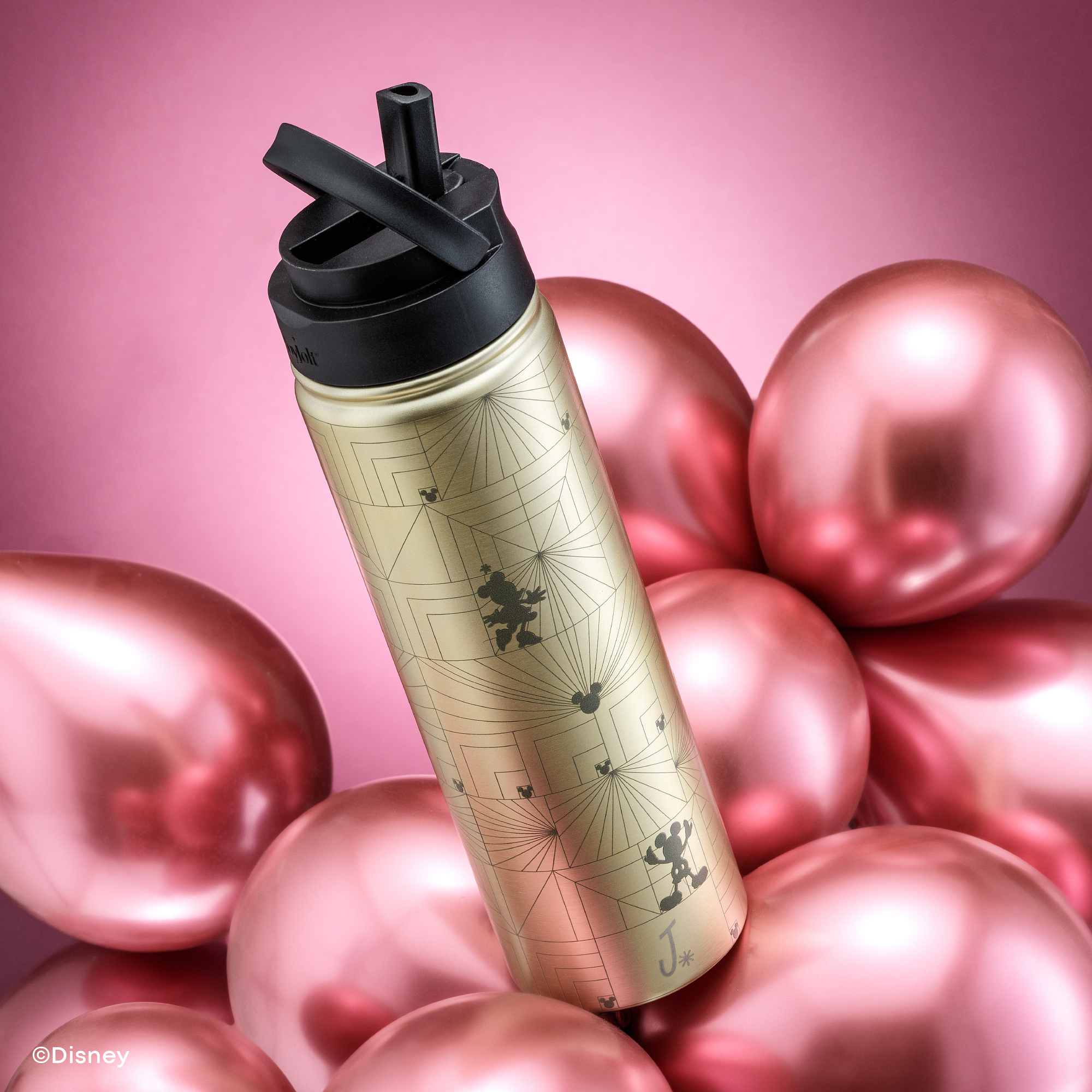 Disney Mickey Mouse and Minnie Mouse MonoMouse Stainless Steel Water Bottle