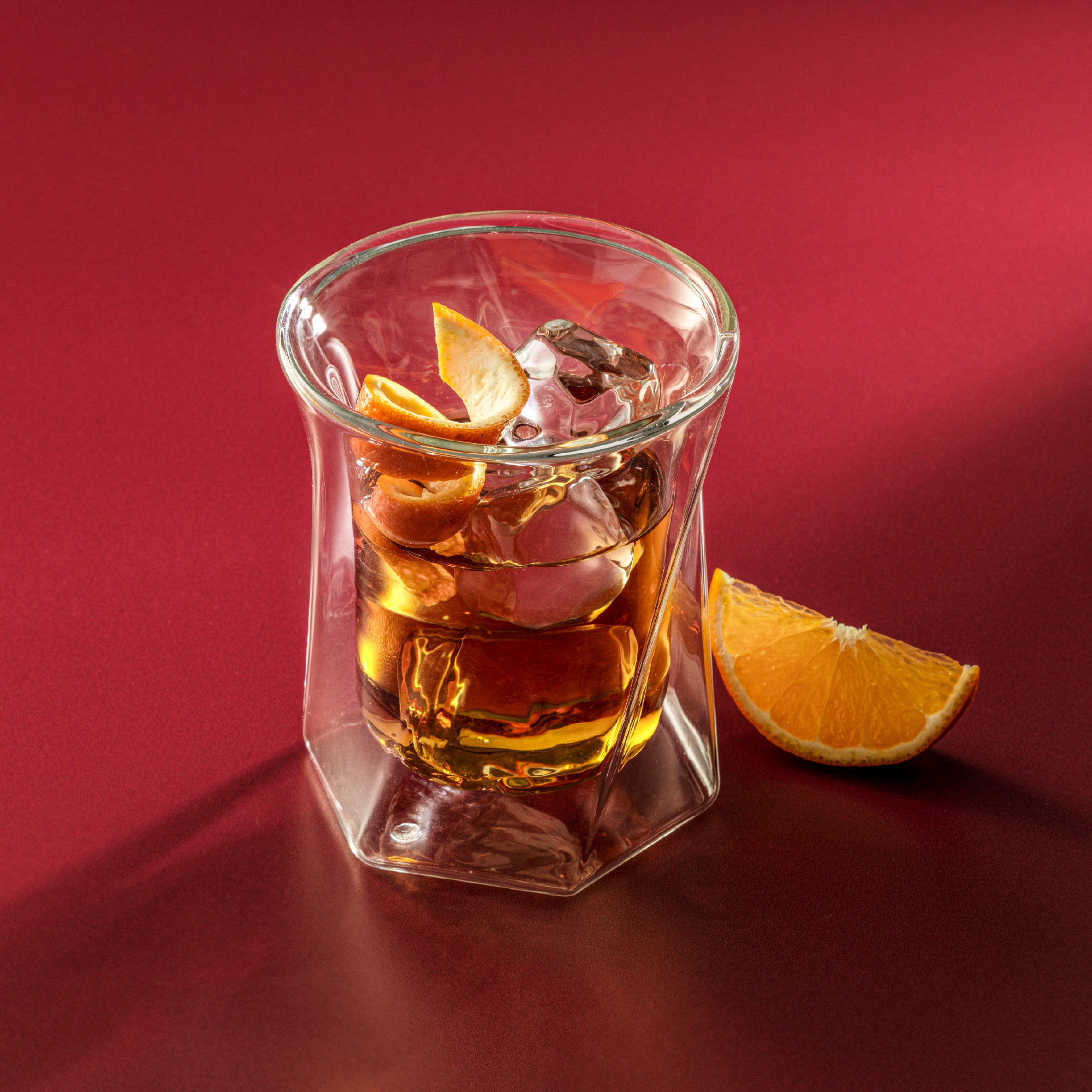 Lacey Double Wall Double Old Fashion Whiskey Glasses