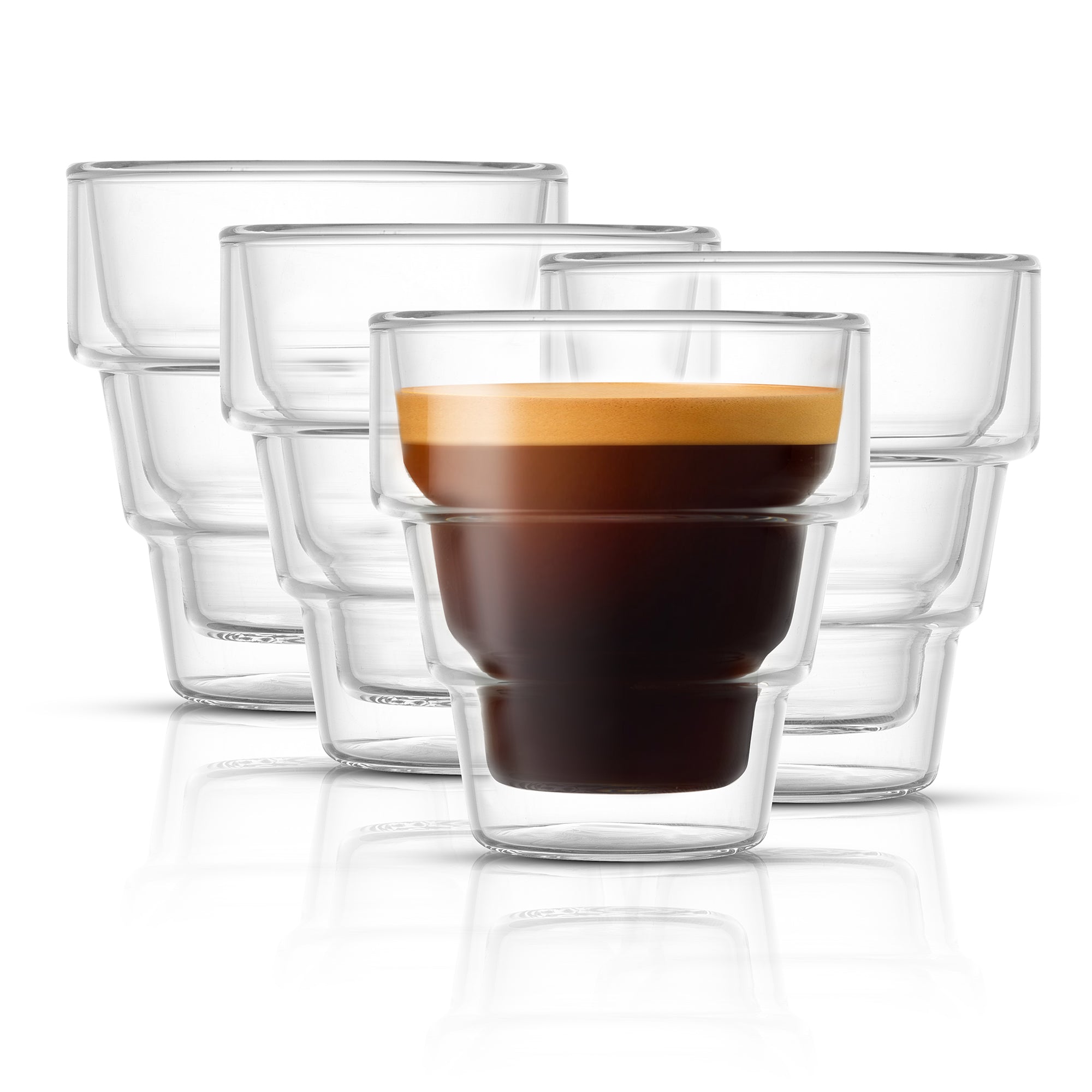 Pila Double Walled Espresso Glass Cups