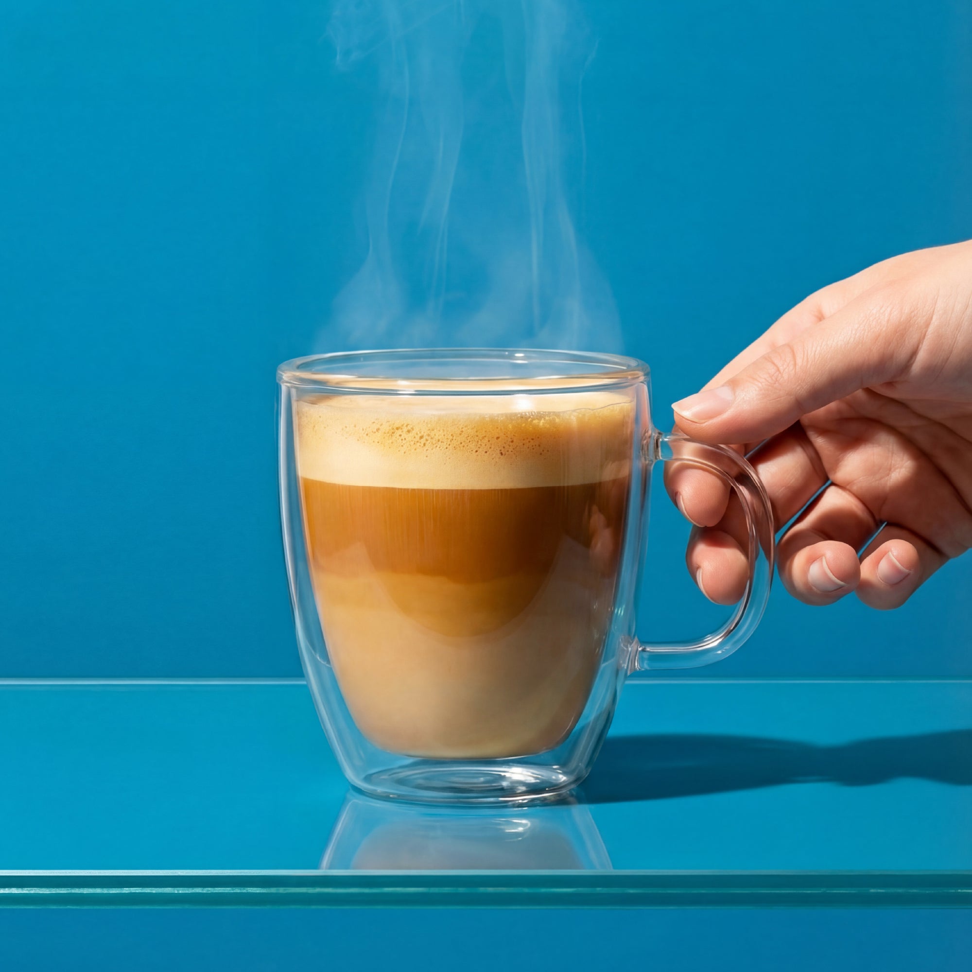 Savor Double Wall Glass Coffee Mugs