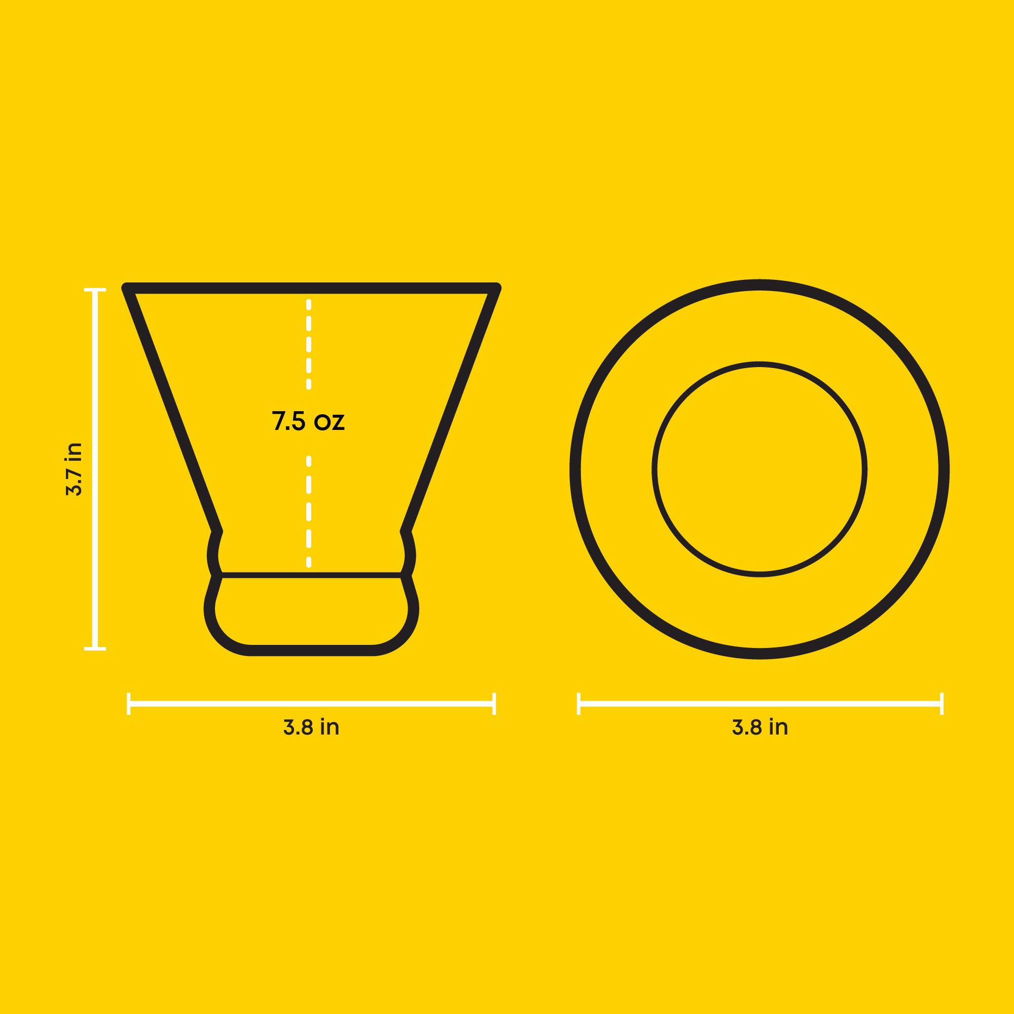 Hue Colored Stemless Martini Glasses