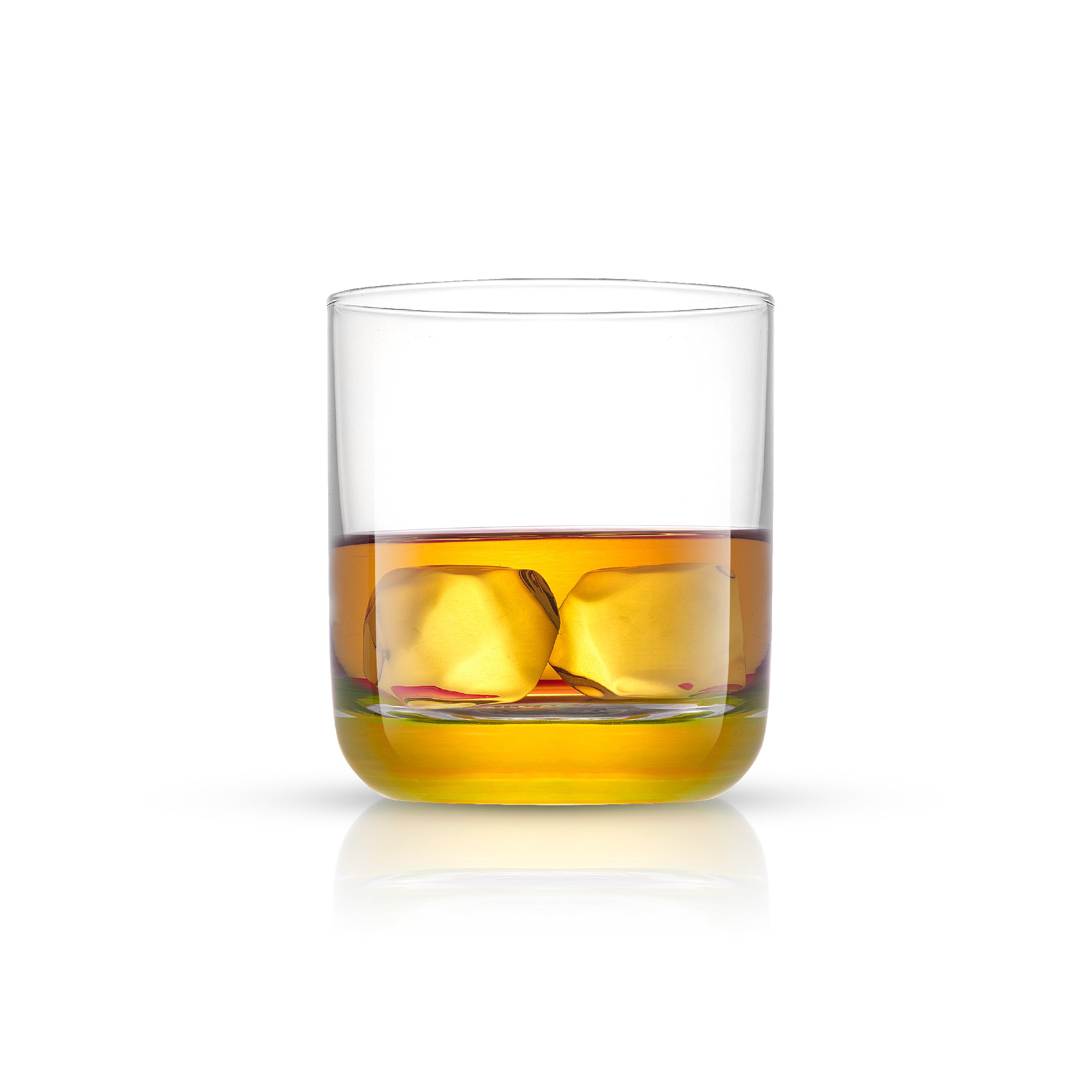Hue Colored Double Old Fashion Whiskey Glasses
