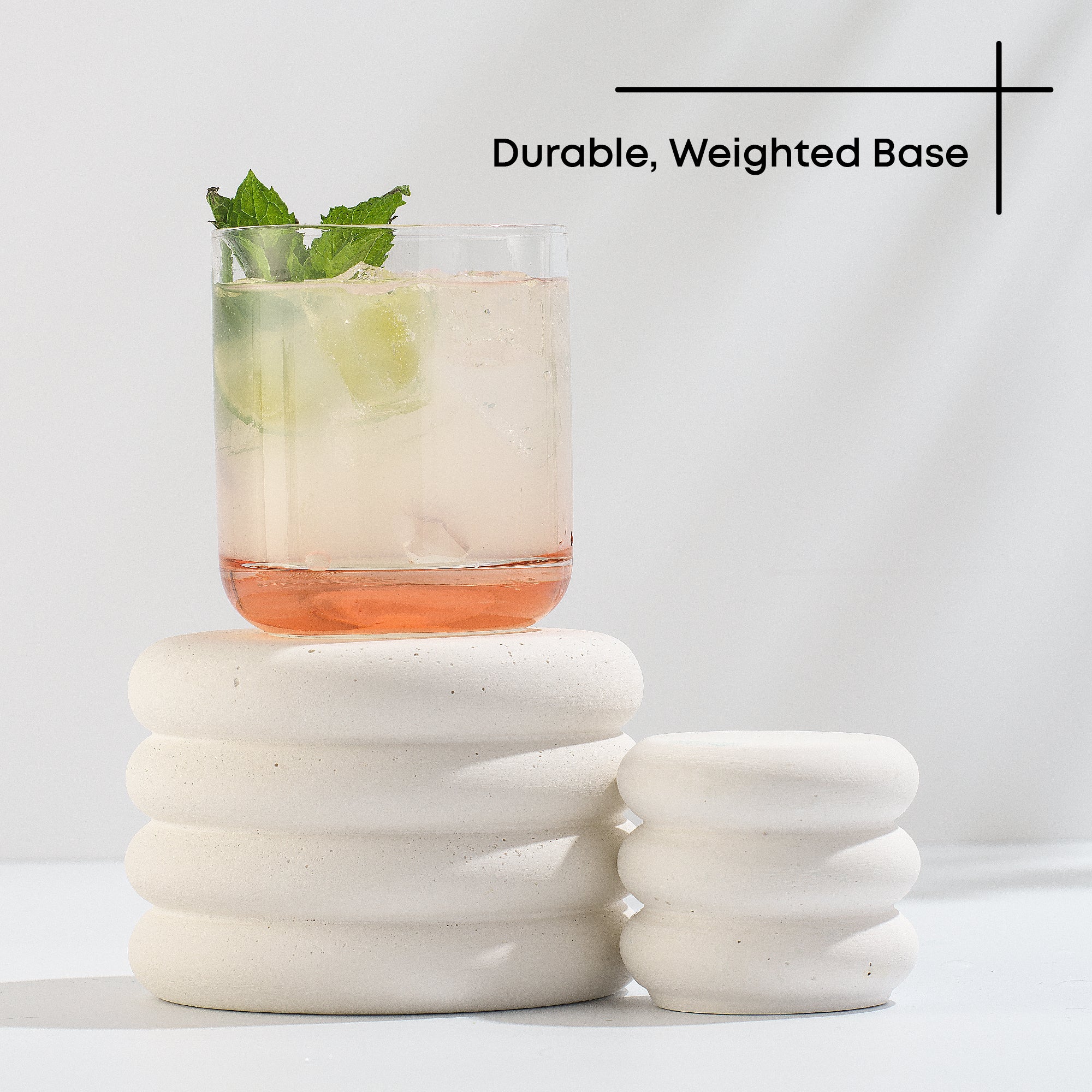 Hue Colored Double Old Fashion Whiskey Glasses