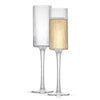 Elle Fluted Cylinder Champagne Glasses Set, 5.7 oz