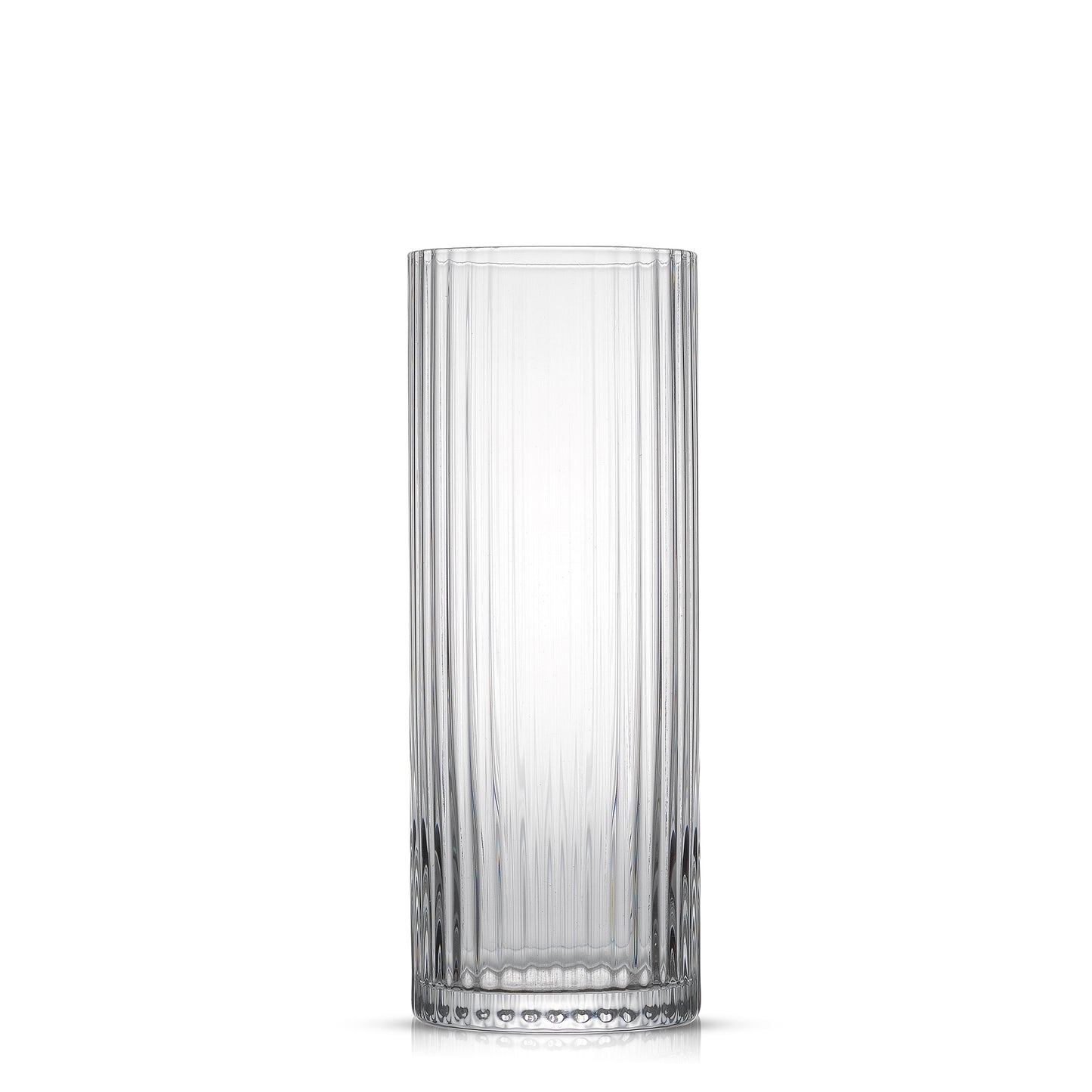 Elle Fluted Cylinder Highball Glasses, 16 oz