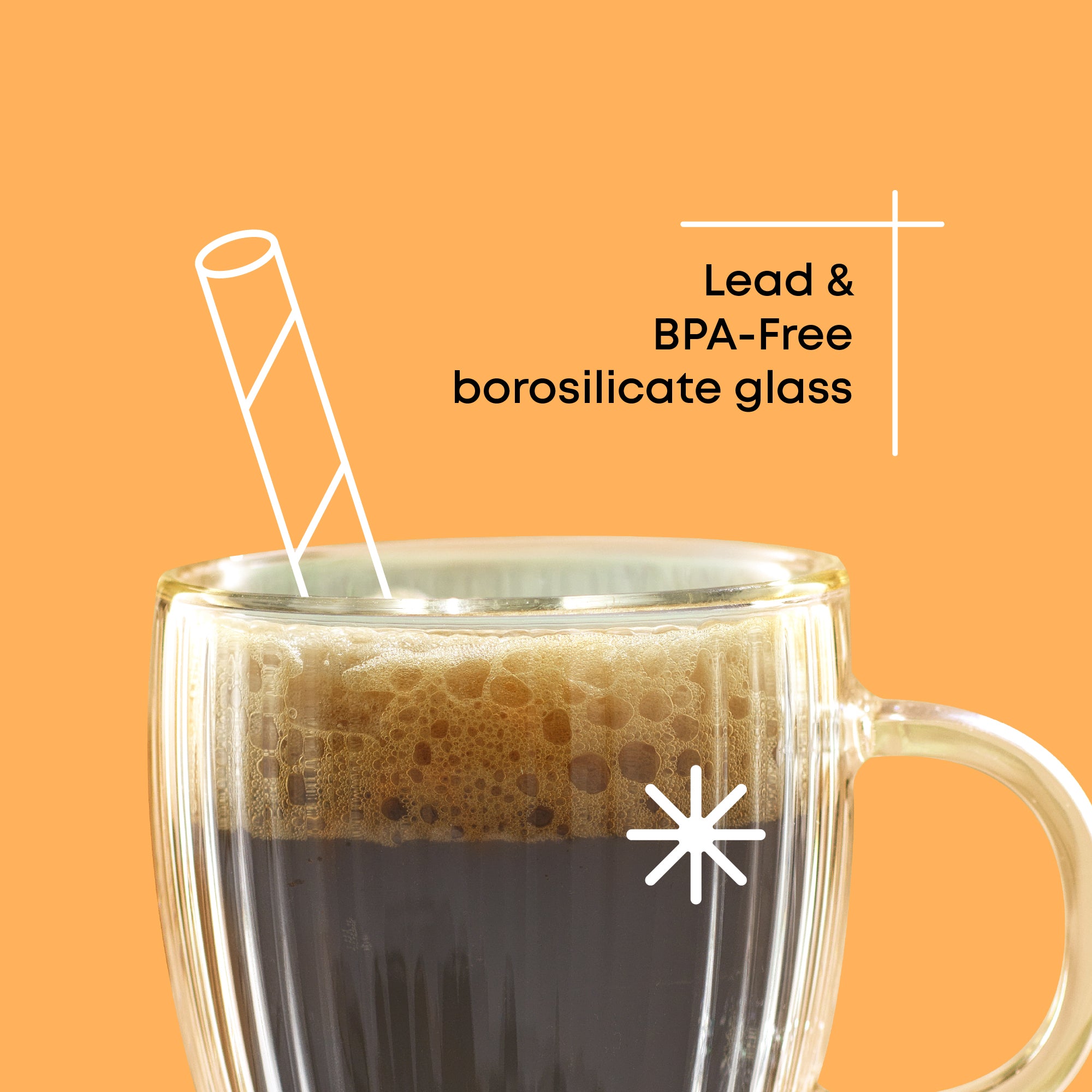 Savor Fluted Double Wall Espresso Glasses