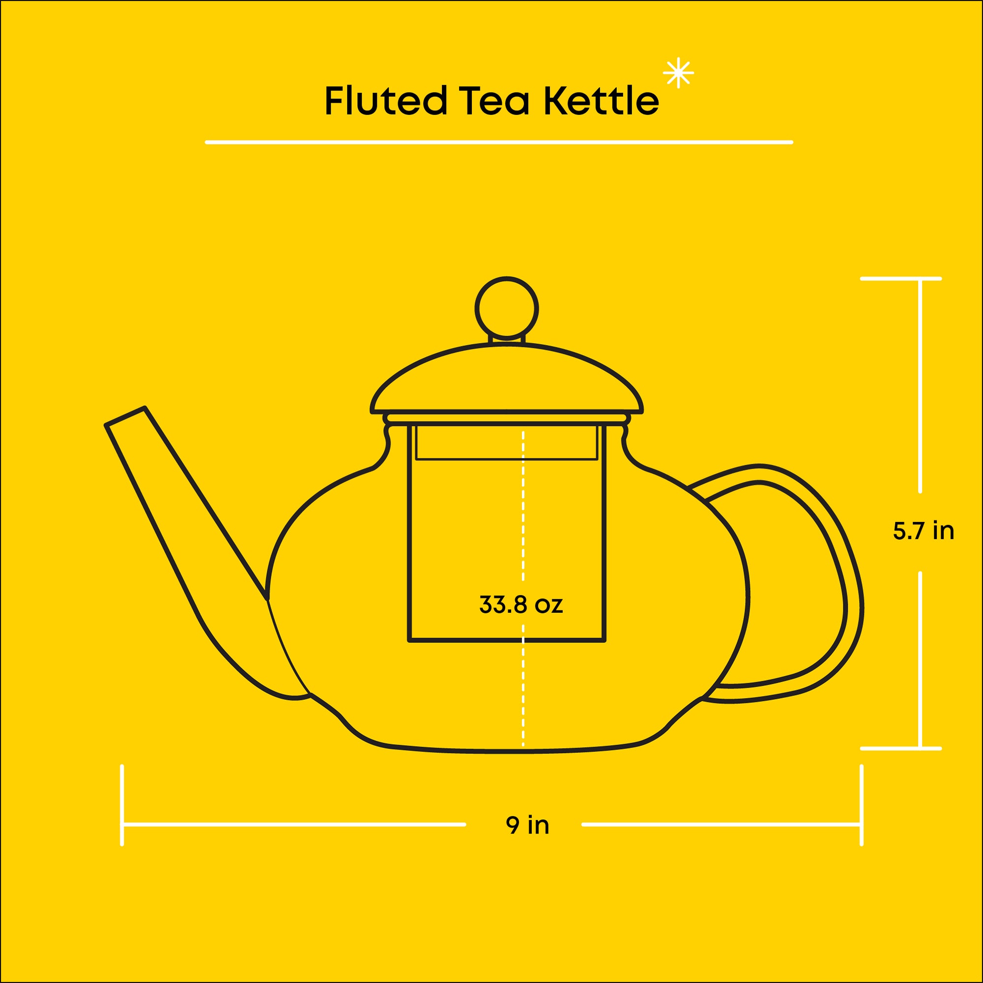 Fluted Tea Kettle