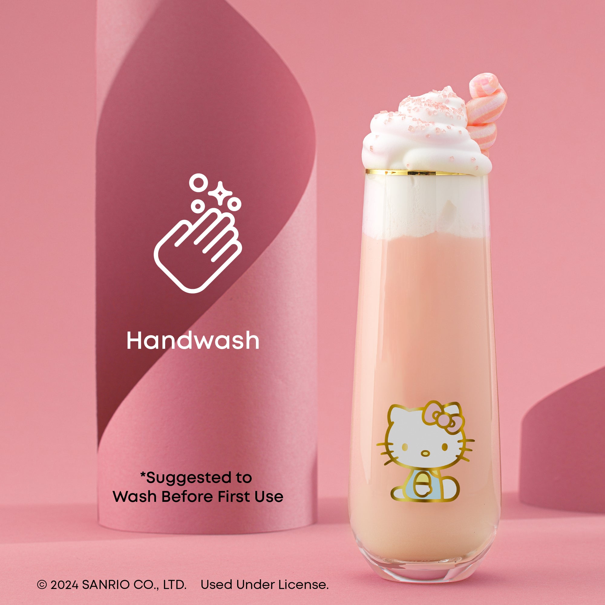 Hello Kitty® Stay Gold Stemless Flutes