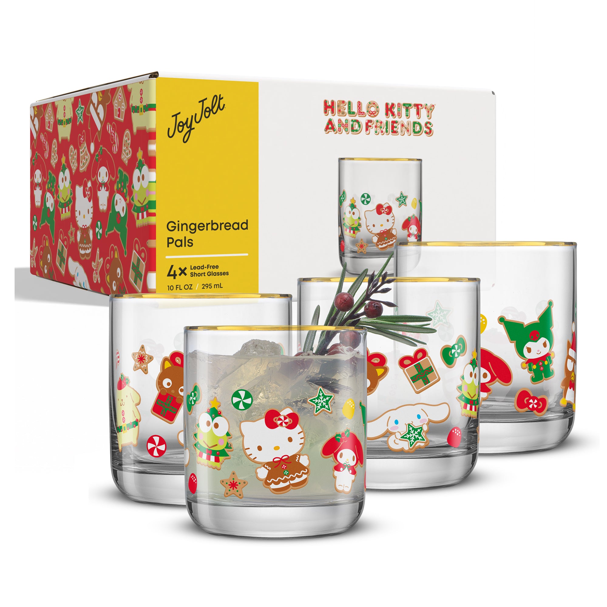 Hello Kitty® and Friends Gingerbread Pals Short Glasses