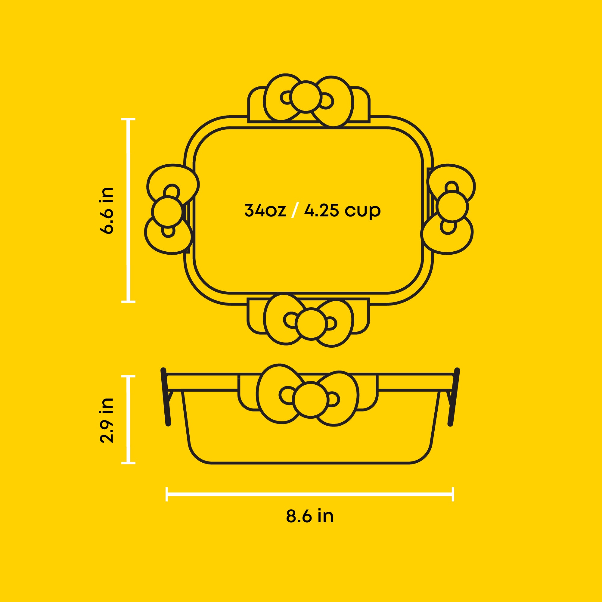 Hello Kitty® Fluted Food Storage Containers