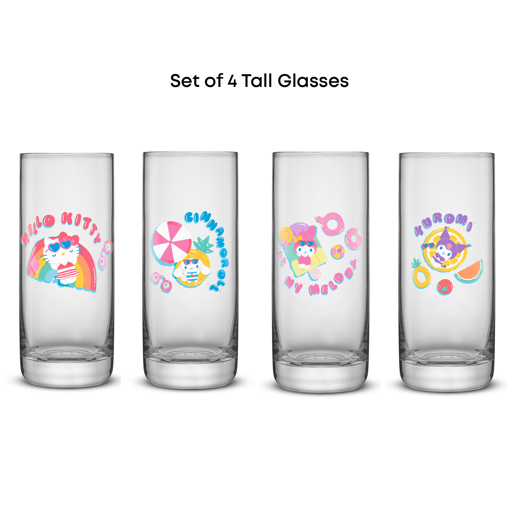 Hello Kitty® and Friends Pool Party Tall Drinking Glasses