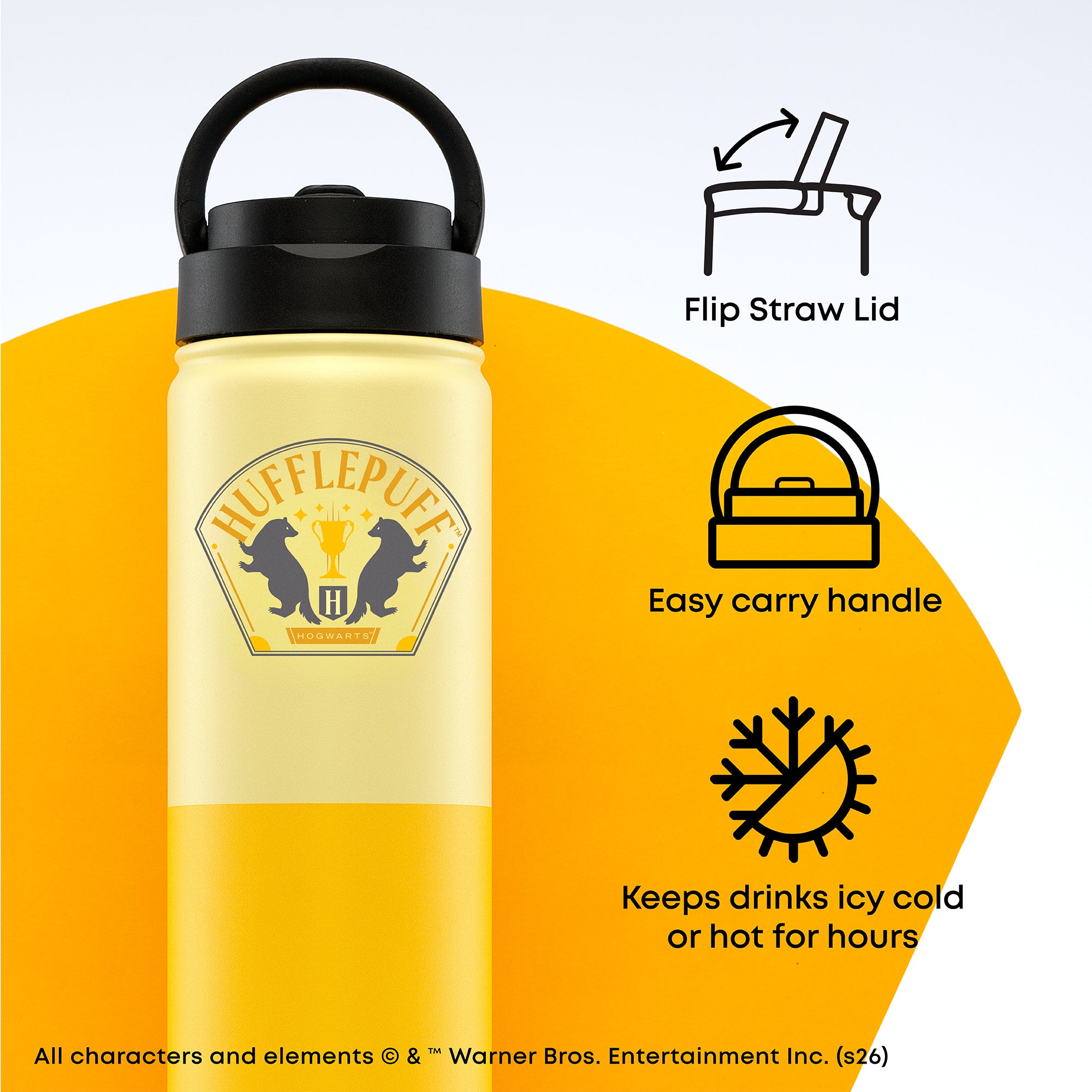 Harry Potter Hufflepuff Stainless Steel Water Bottle