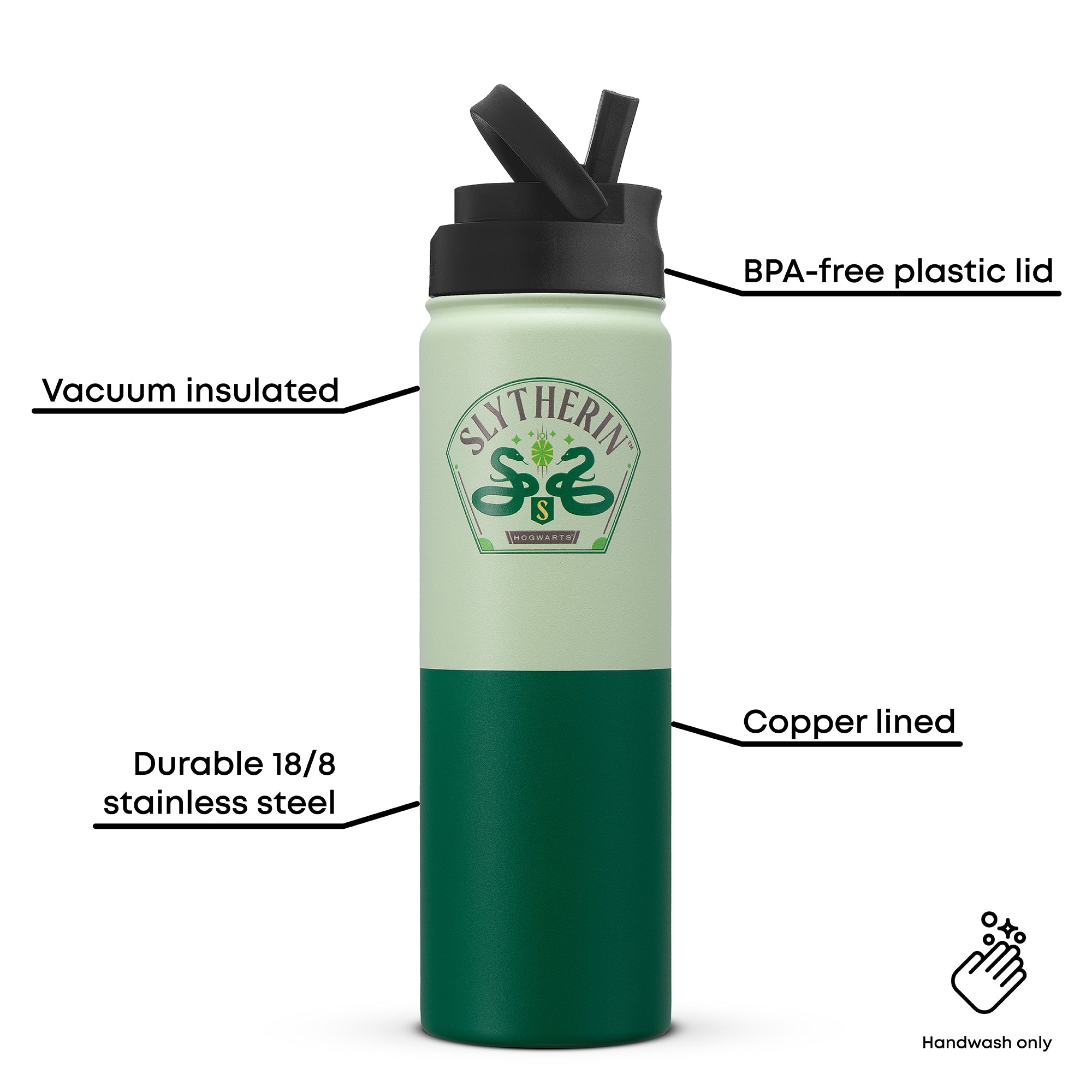 Harry Potter Slytherin Stainless Steel Water Bottle