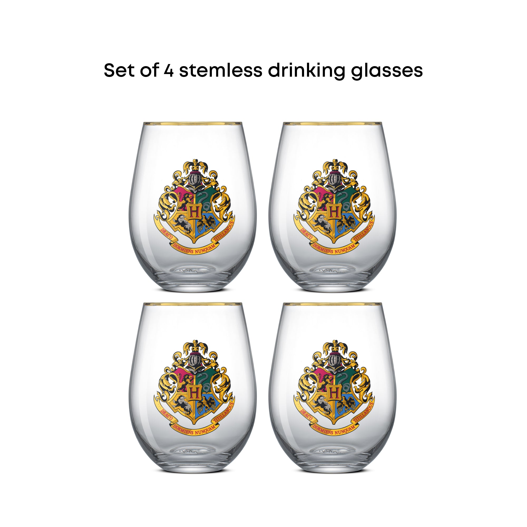 Harry Potter Hogwarts Heritage Stemless Drinking Glasses