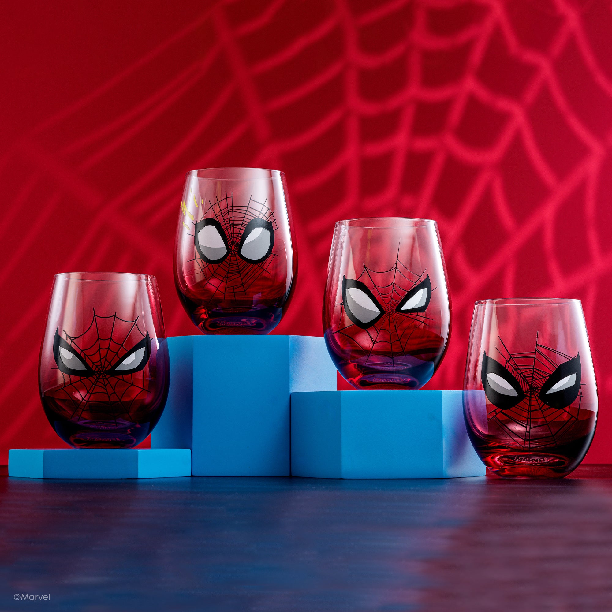 Marvel Spider-Man Spidey Sense Stemless Drinking Glasses