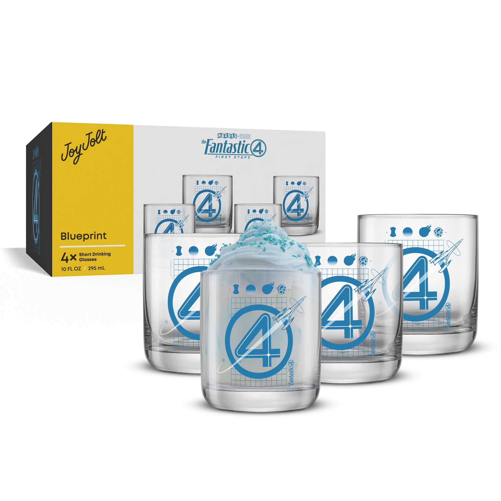 Fantastic Four Blueprint Short Glasses