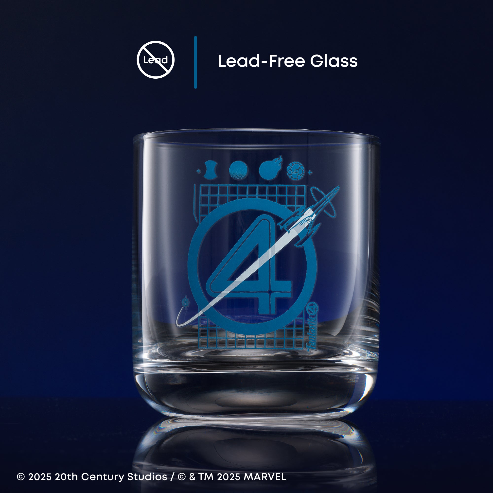 Fantastic Four Blueprint Short Glasses