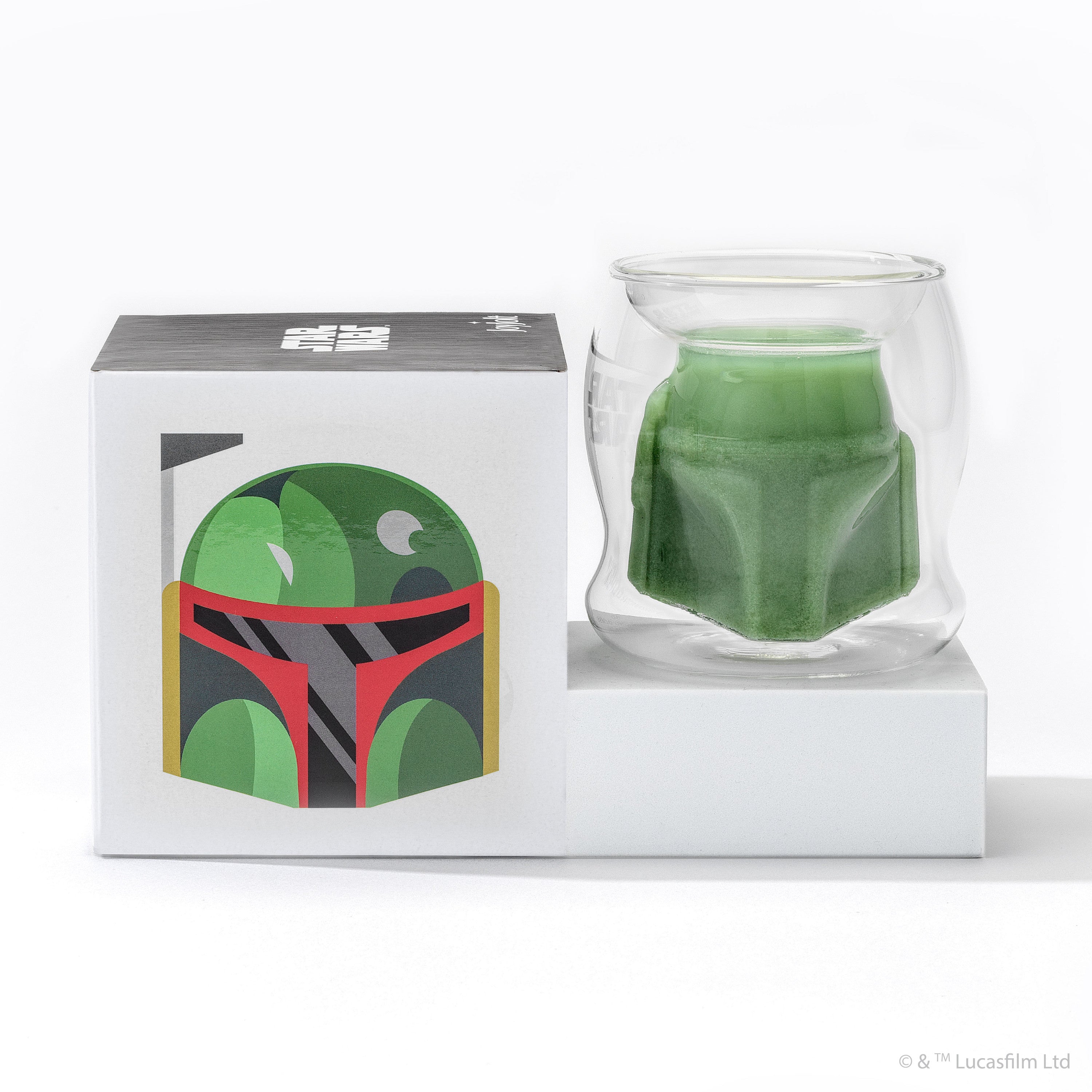 Star Wars™ Boba Fett™ 3D Helmet Double Wall Glass