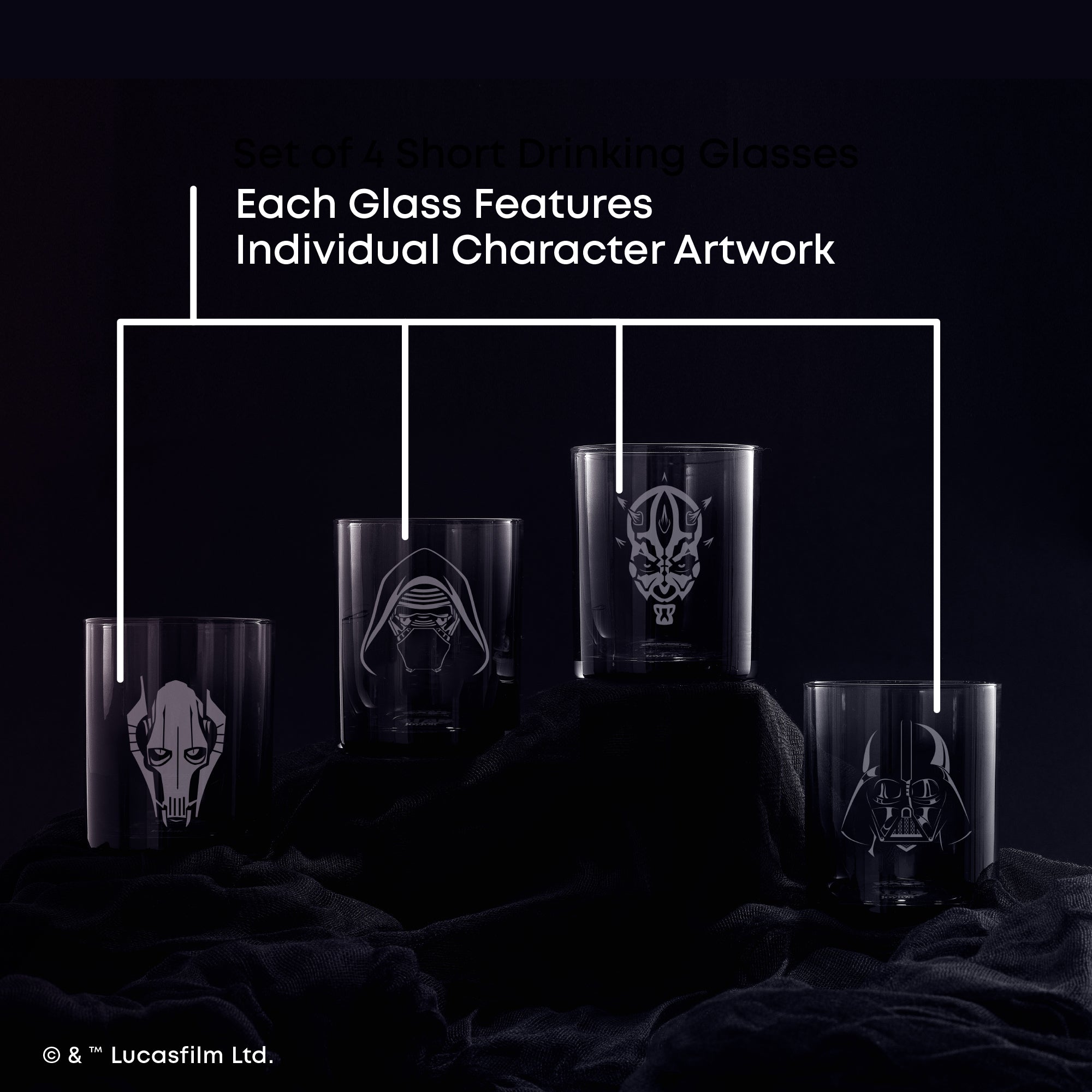 Star Wars™ Dark Side Short Drinking Glasses