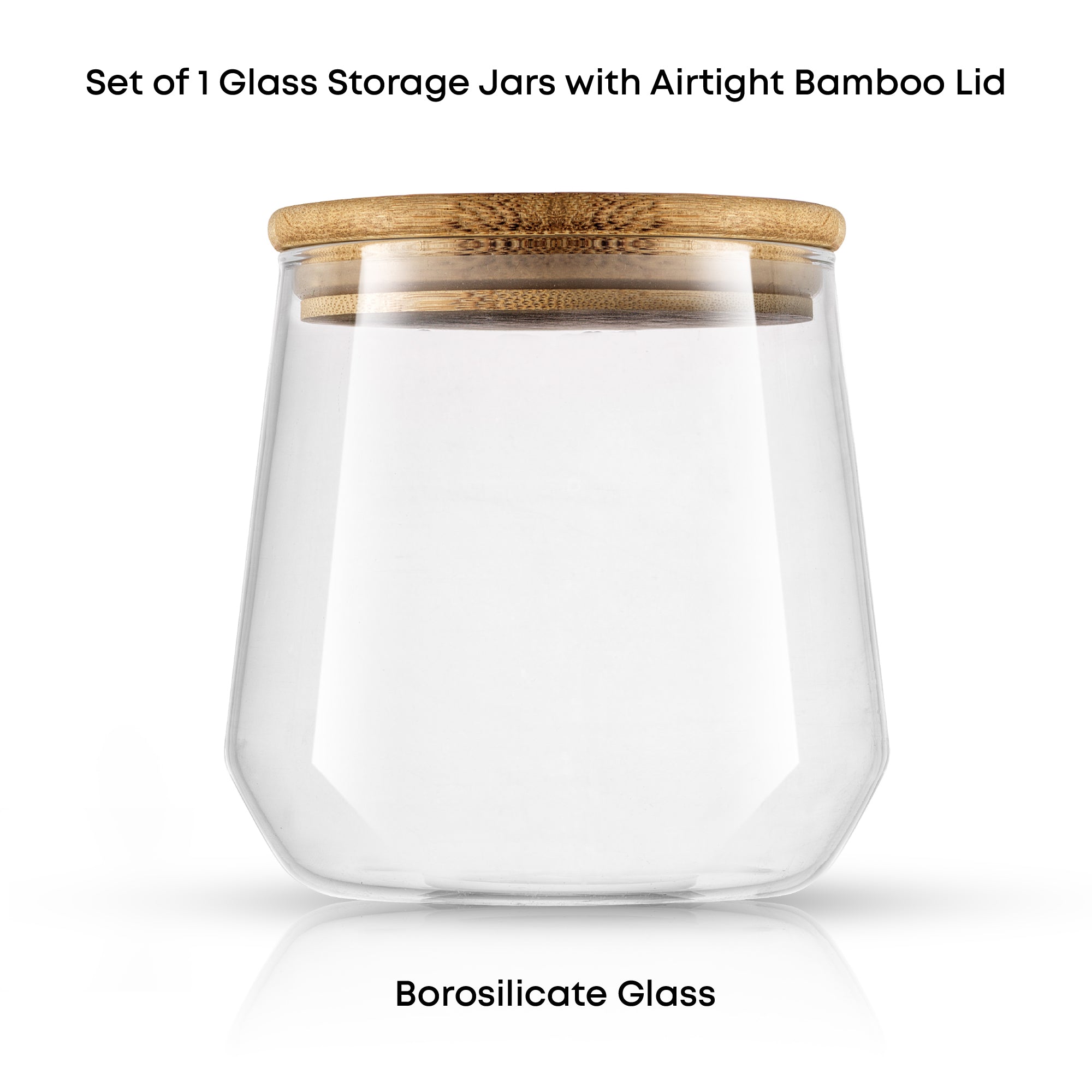 JoyFul Glass Jar with Airtight Bamboo Lid
