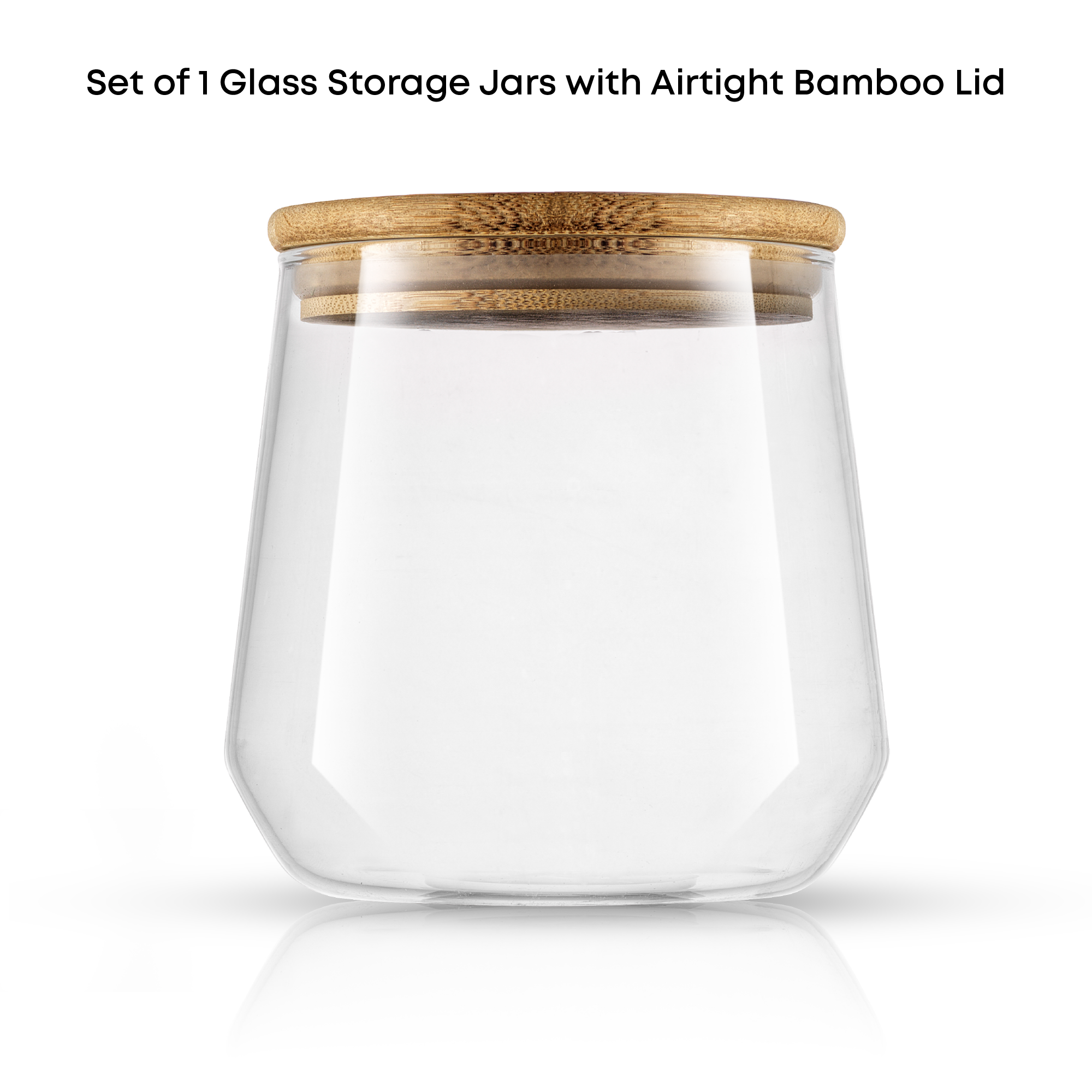 JoyFul Glass Jar with Airtight Bamboo Lid