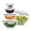 JoyFul Glass Mixing Bowl Set With Airtight Lids