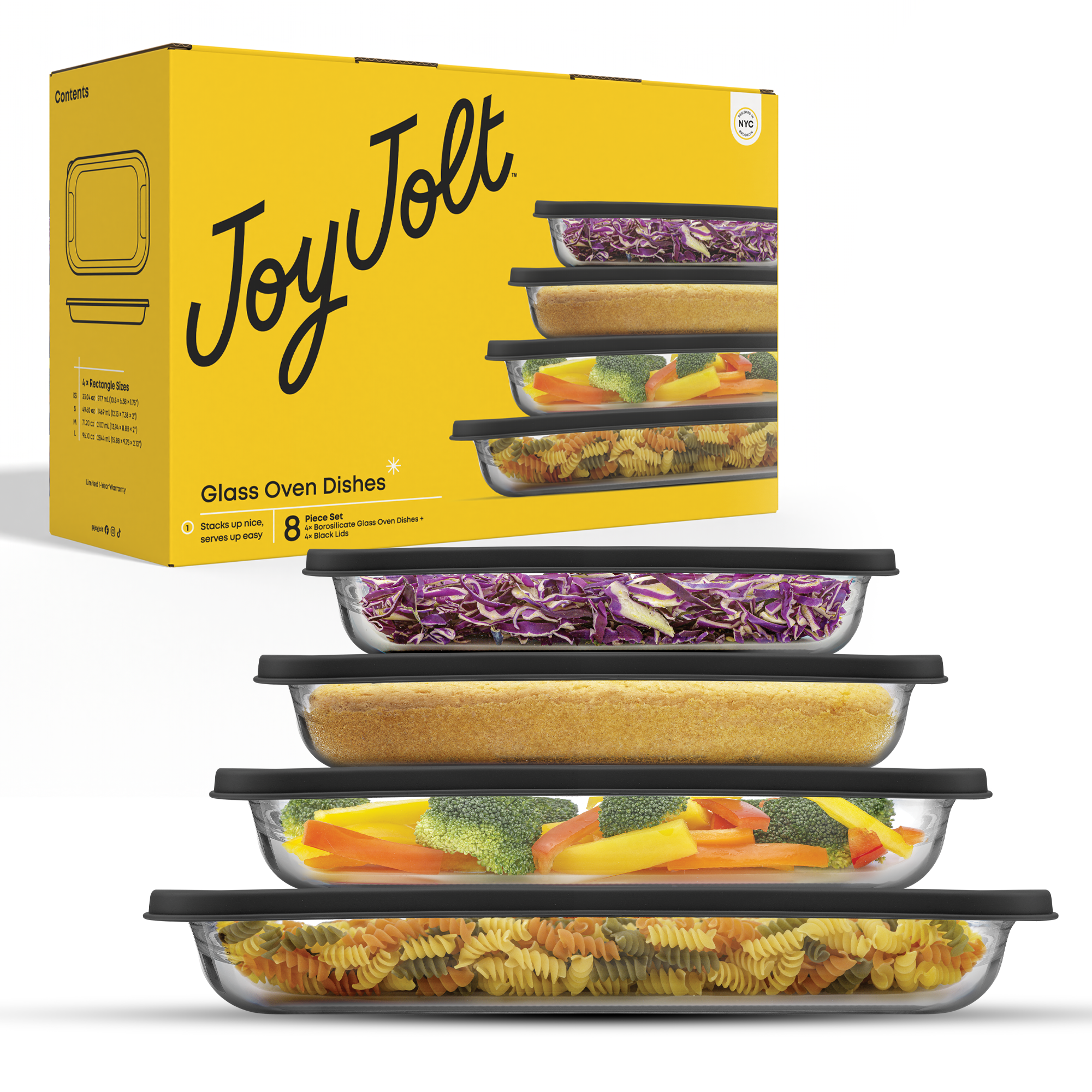 Borosilicate Glass Oven Dishes with Airtight Lids