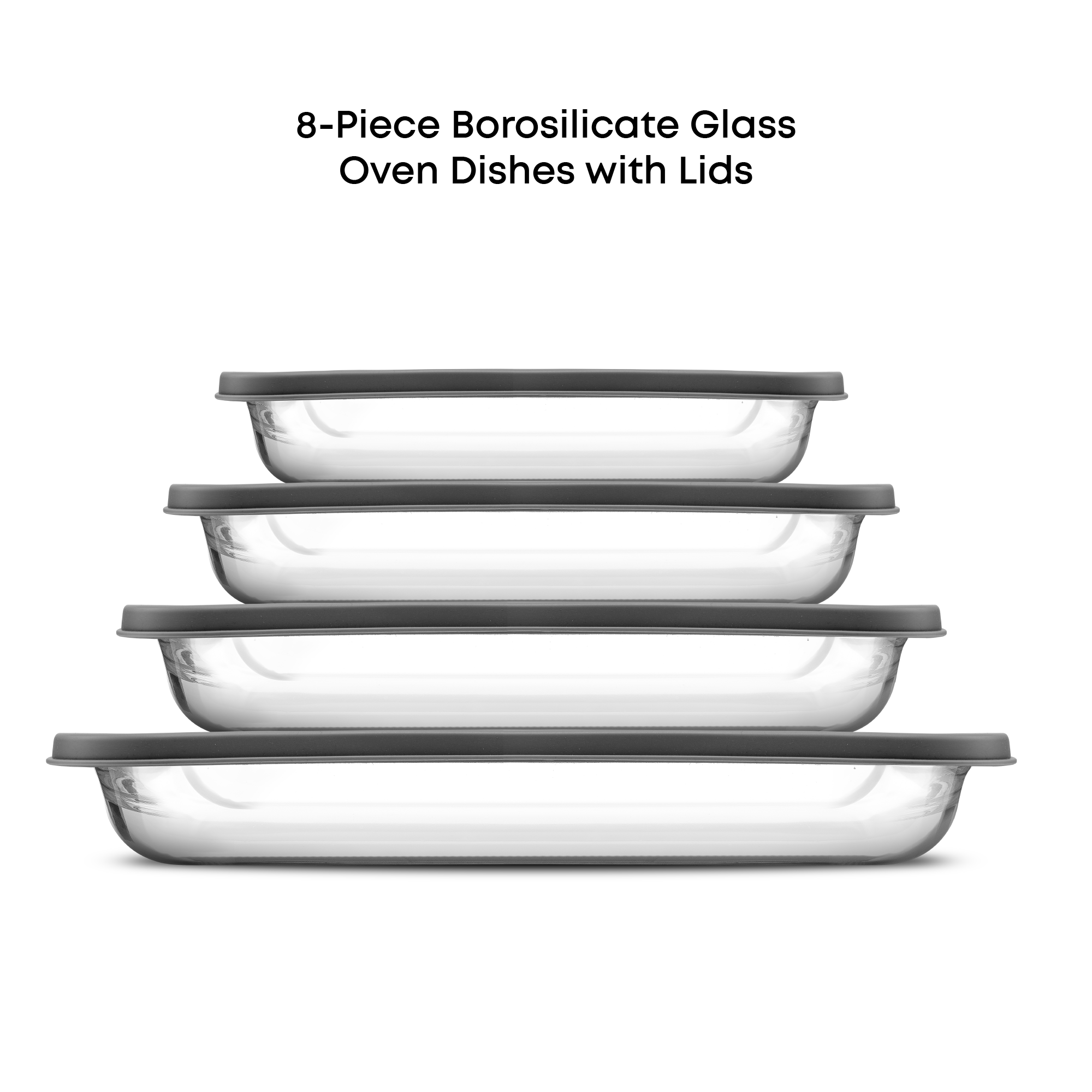 Borosilicate Glass Oven Dishes with Airtight Lids