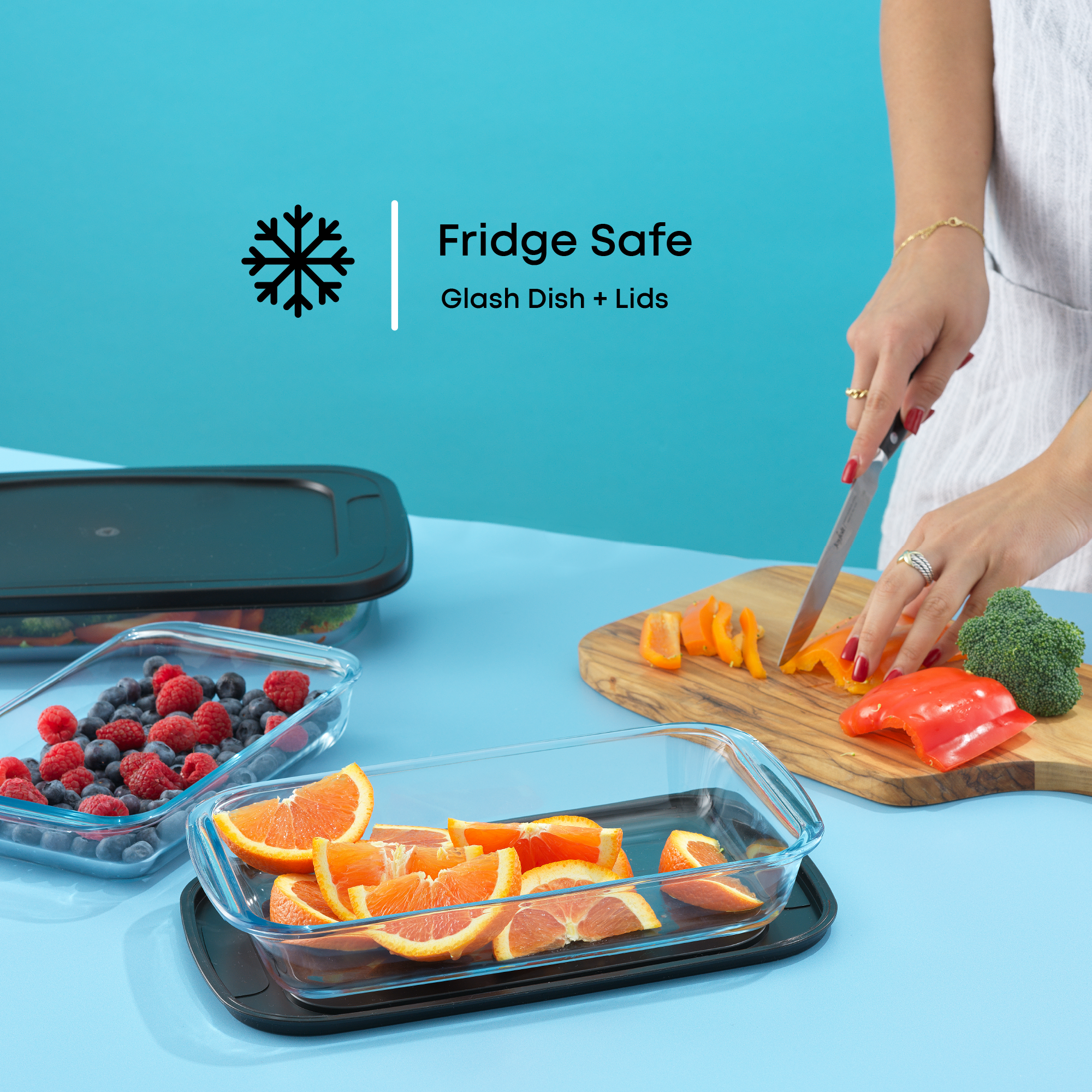 Borosilicate Glass Oven Dishes with Airtight Lids