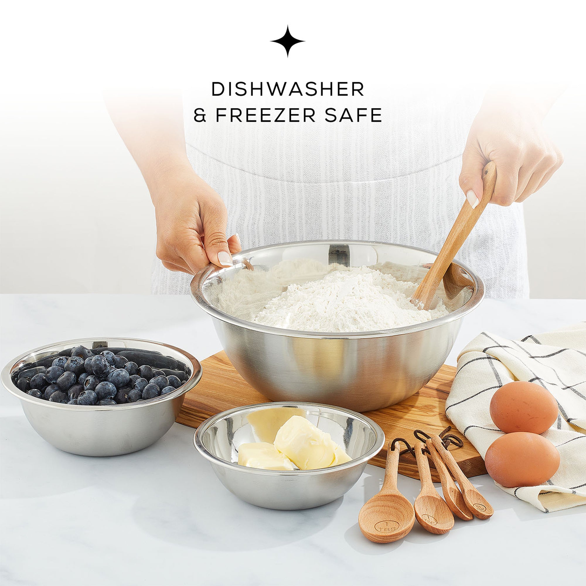 JoyJolt Stainless Steel Mixing Bowl Set