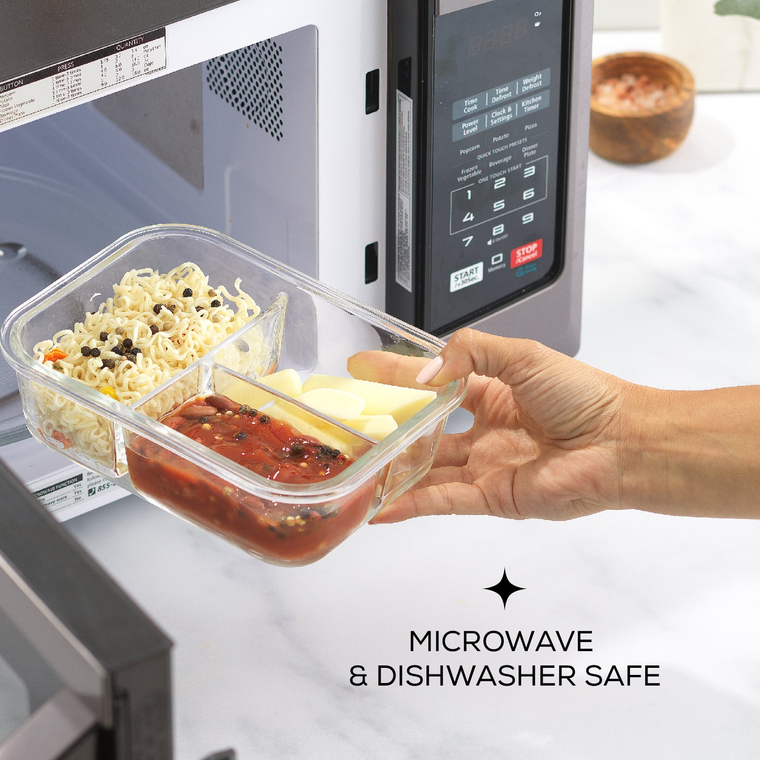 JoyJolt 3-Sectional Meal Prep Food Storage Containers