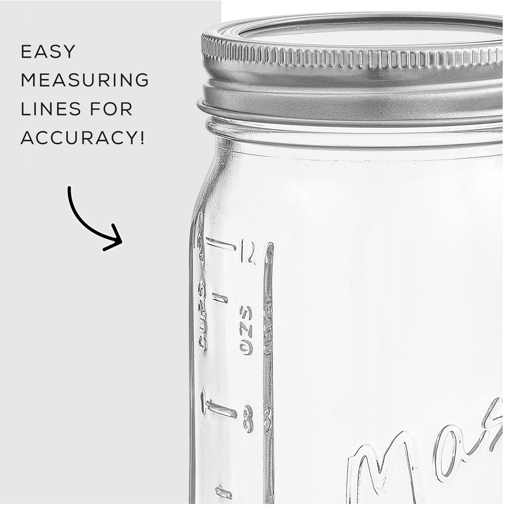 JoyJolt Mason Jars with Airtight Lids, Labels and Measures