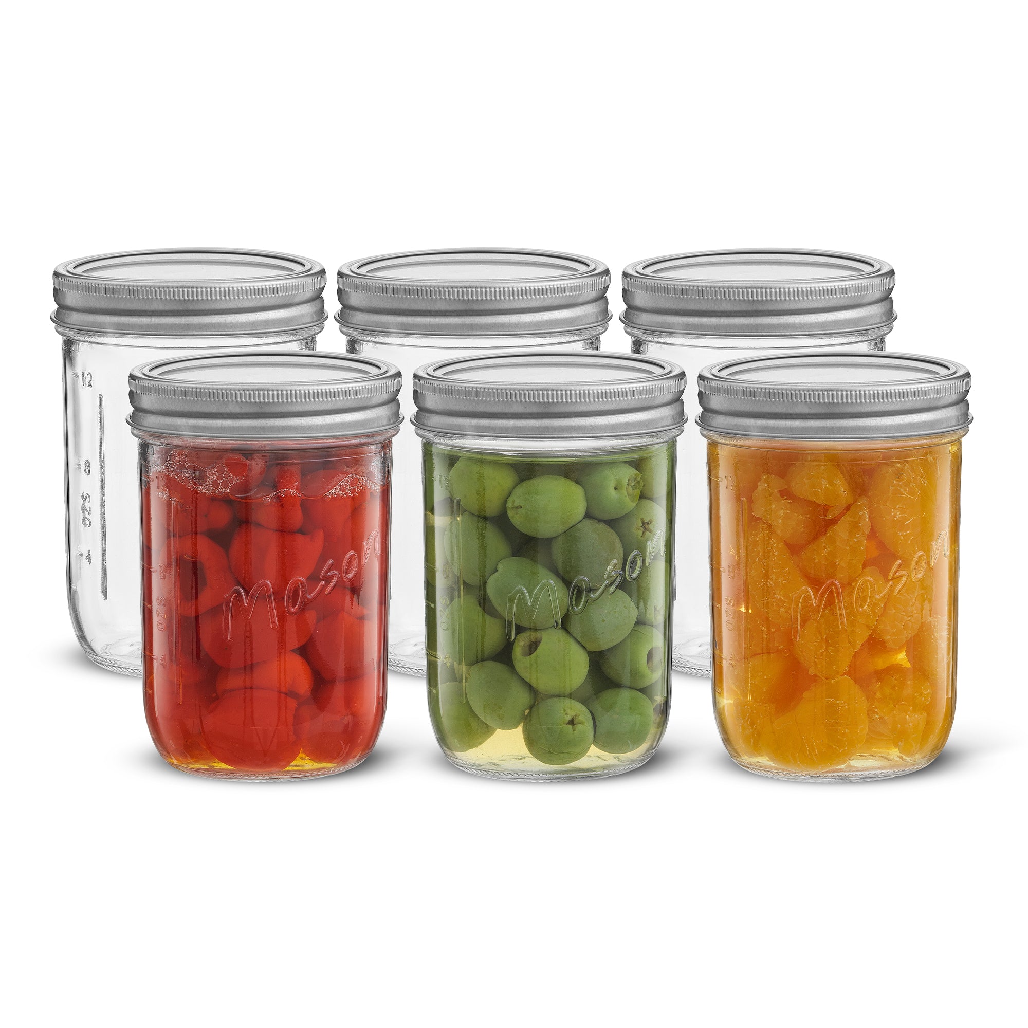 JoyJolt Mason Jars with Airtight Lids, Labels and Measures