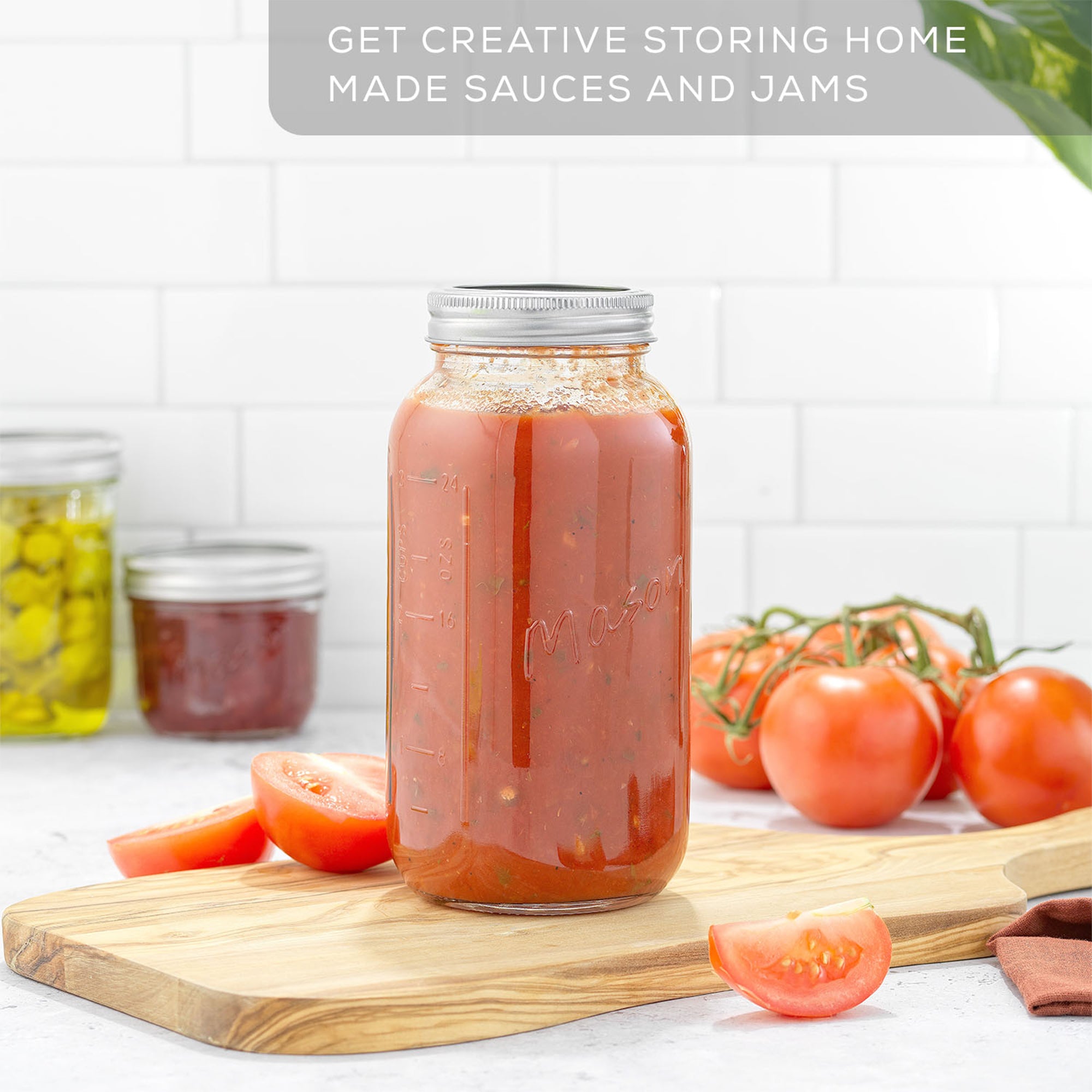 JoyJolt Mason Jars with Airtight Lids, Labels and Measures